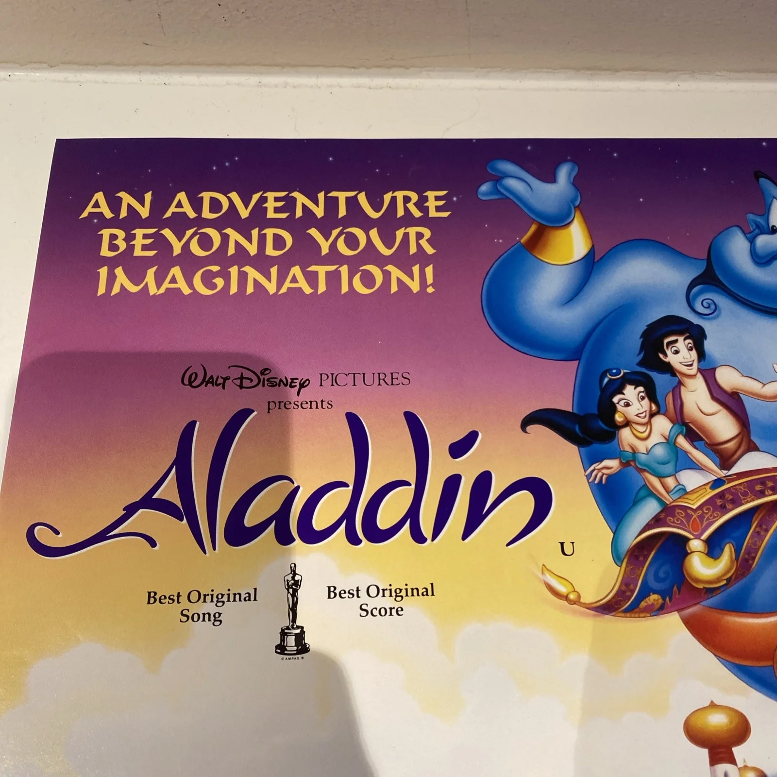 Disney Aladdin 1992 cinema poster - 16 X 12”, image 2