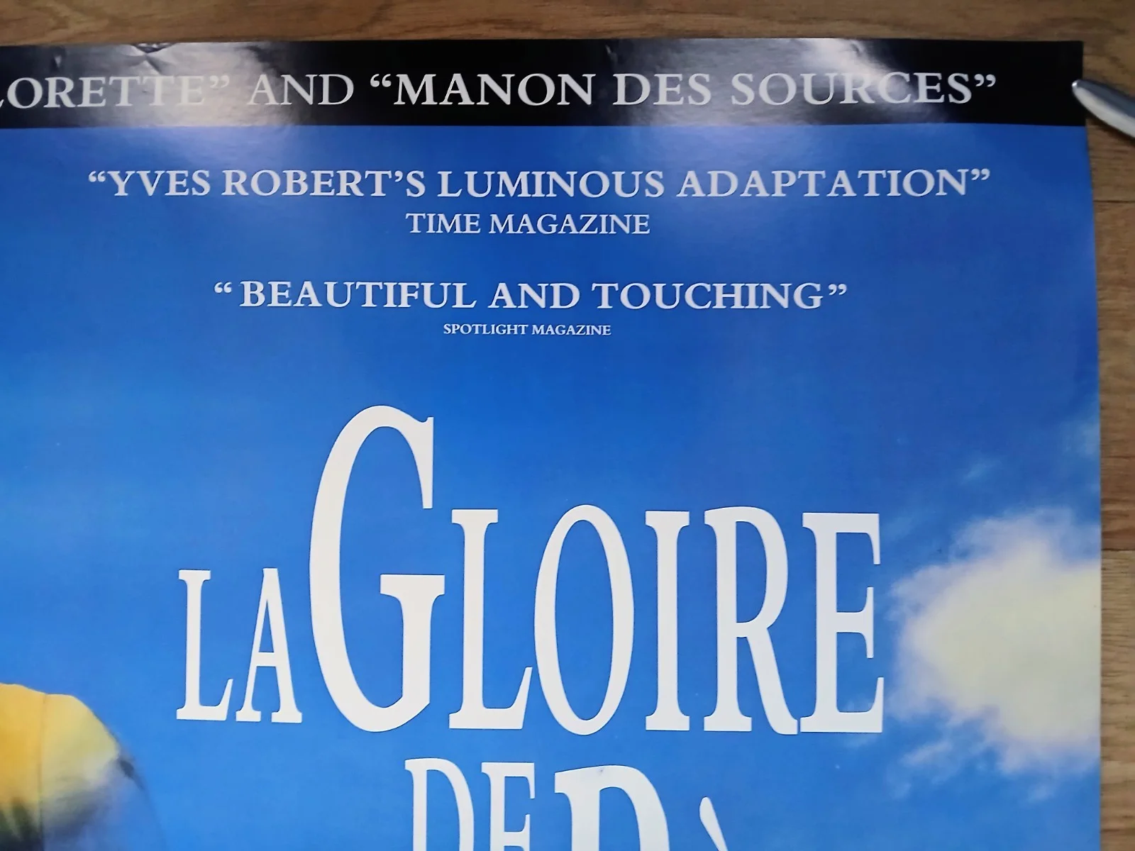 LA GLOIRE DE MON PÈRE (MY FATHER'S GLORY) (1990) original rolled UK quad poster, изображение 3