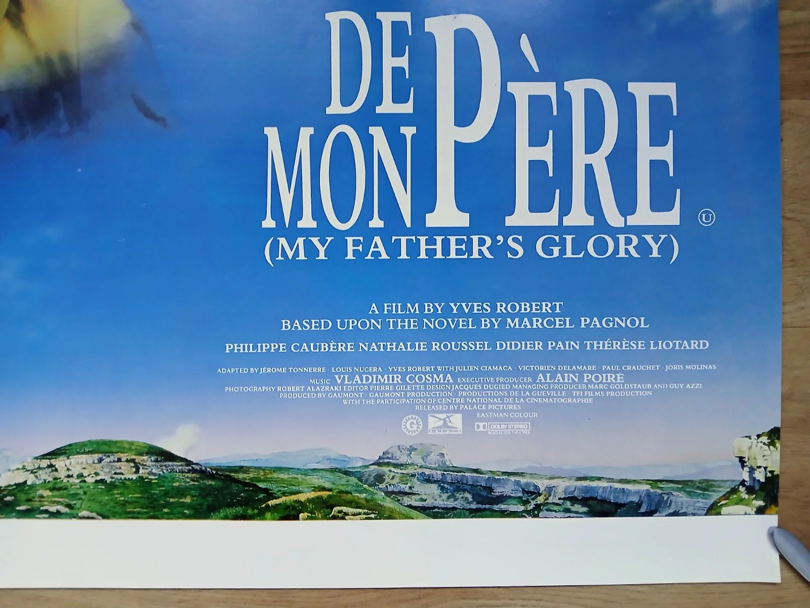 LA GLOIRE DE MON PÈRE (MY FATHER'S GLORY) (1990) original rolled UK quad poster, изображение 5