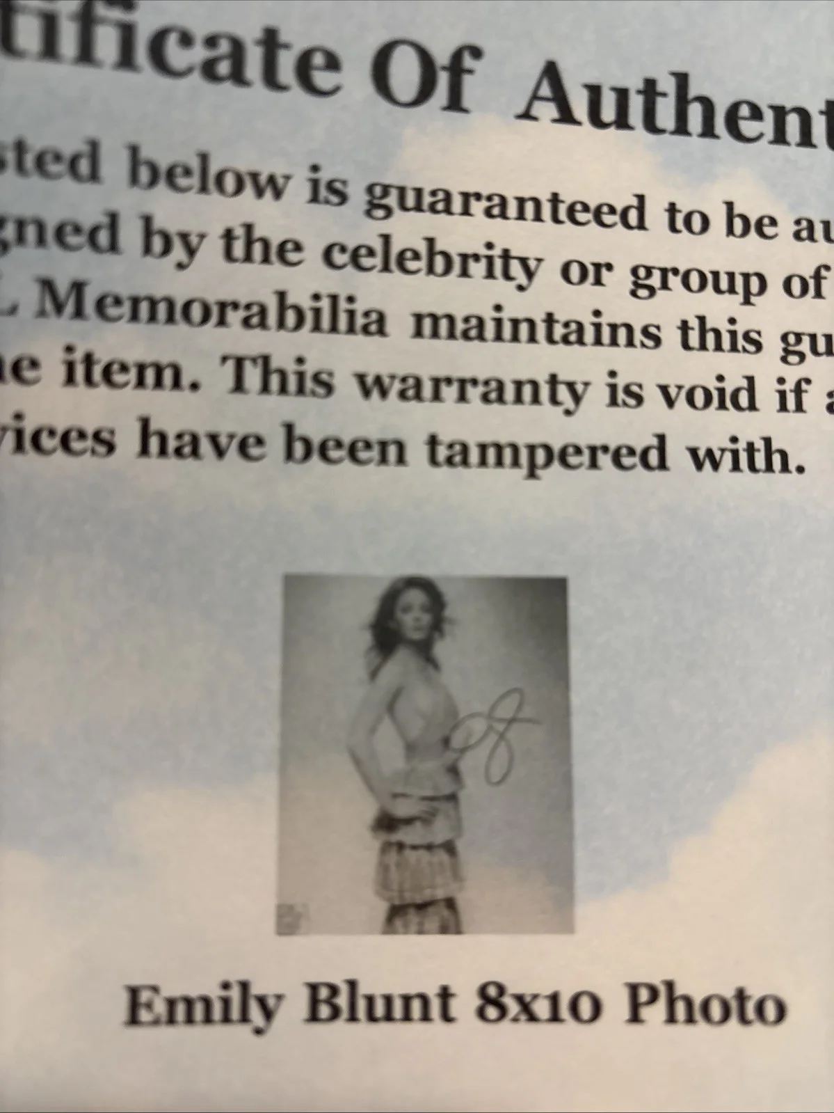 Emily Blunt / Fall Guy, Quiet Place Sexy Hot Signed Autograph 8x10 Photo COA, изображение 3