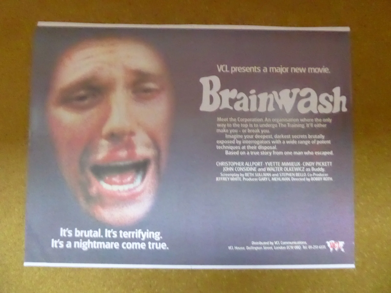 Original 1980s Video Trade Magazine Advert Survival Zone/Brainwash Pre Cert, image 4
