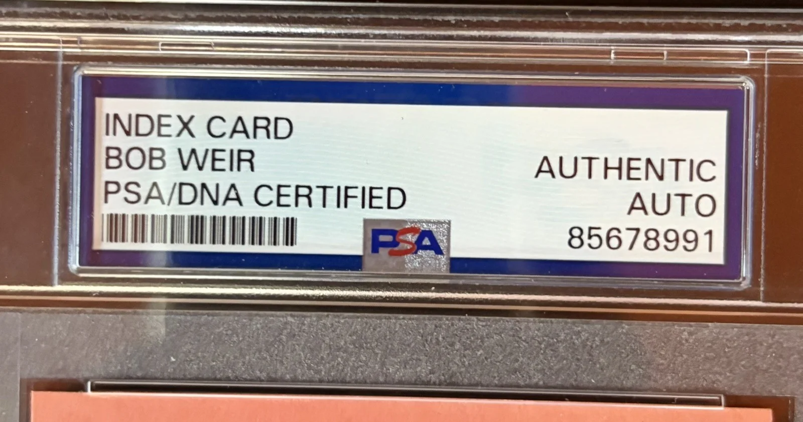 Bob Weir — BOB WEIR SIGNED INDEX CARD ENCAPSULATED PSA GRATEFUL DEAD THE OTHER ONES, image 3