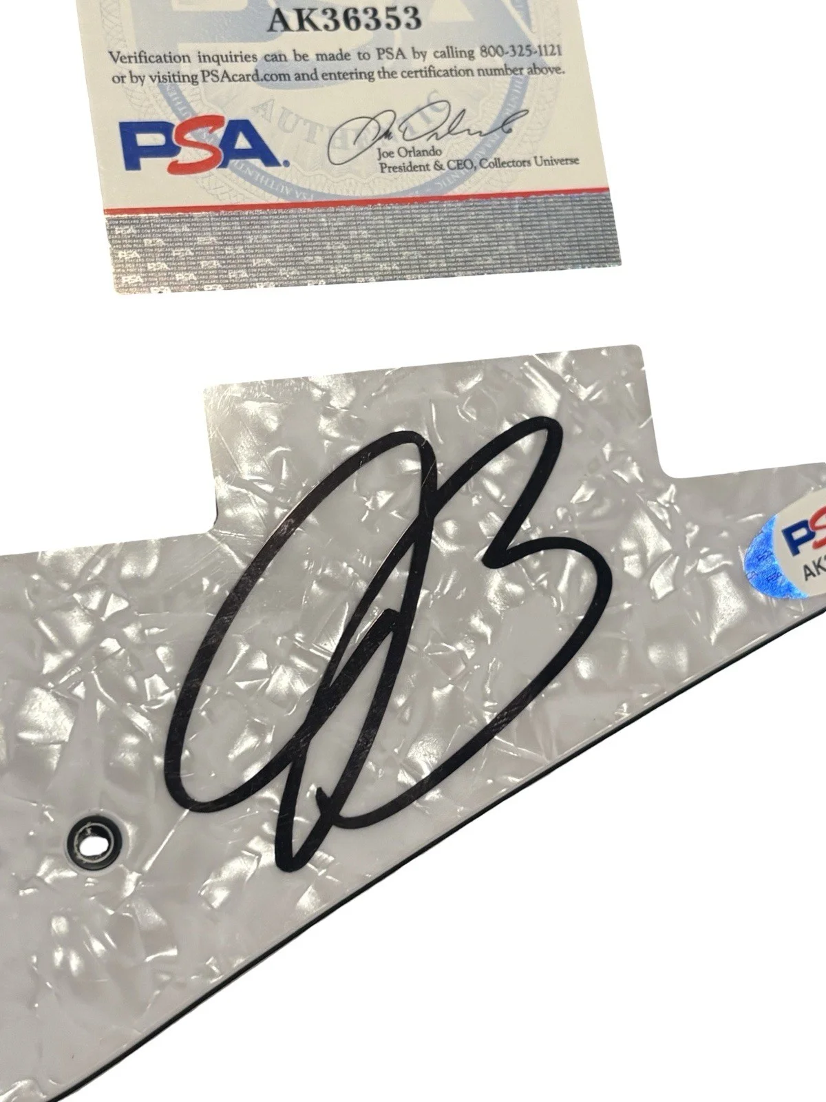 JOE BONAMASSA SIGNED LES PAUL PICKGUARD PSA DNA, image 2