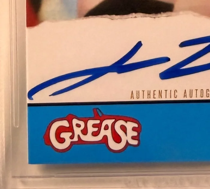 John Travolta — Custom Trading Card Grease #78 Signed John Travolta Beckett BAS Witnessed, изображение 3