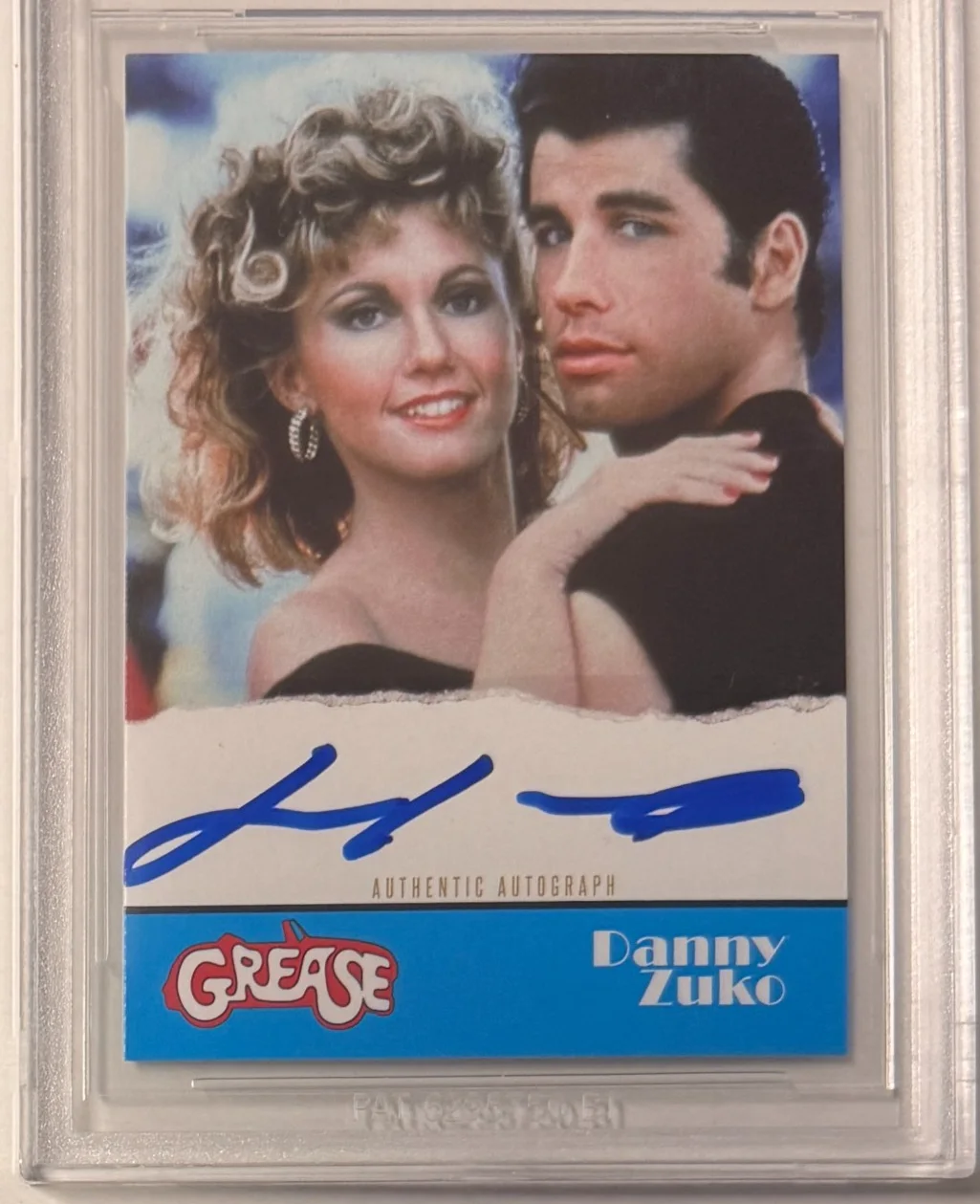 John Travolta — Custom Trading Card Grease #78 Signed John Travolta Beckett BAS Witnessed, изображение 3