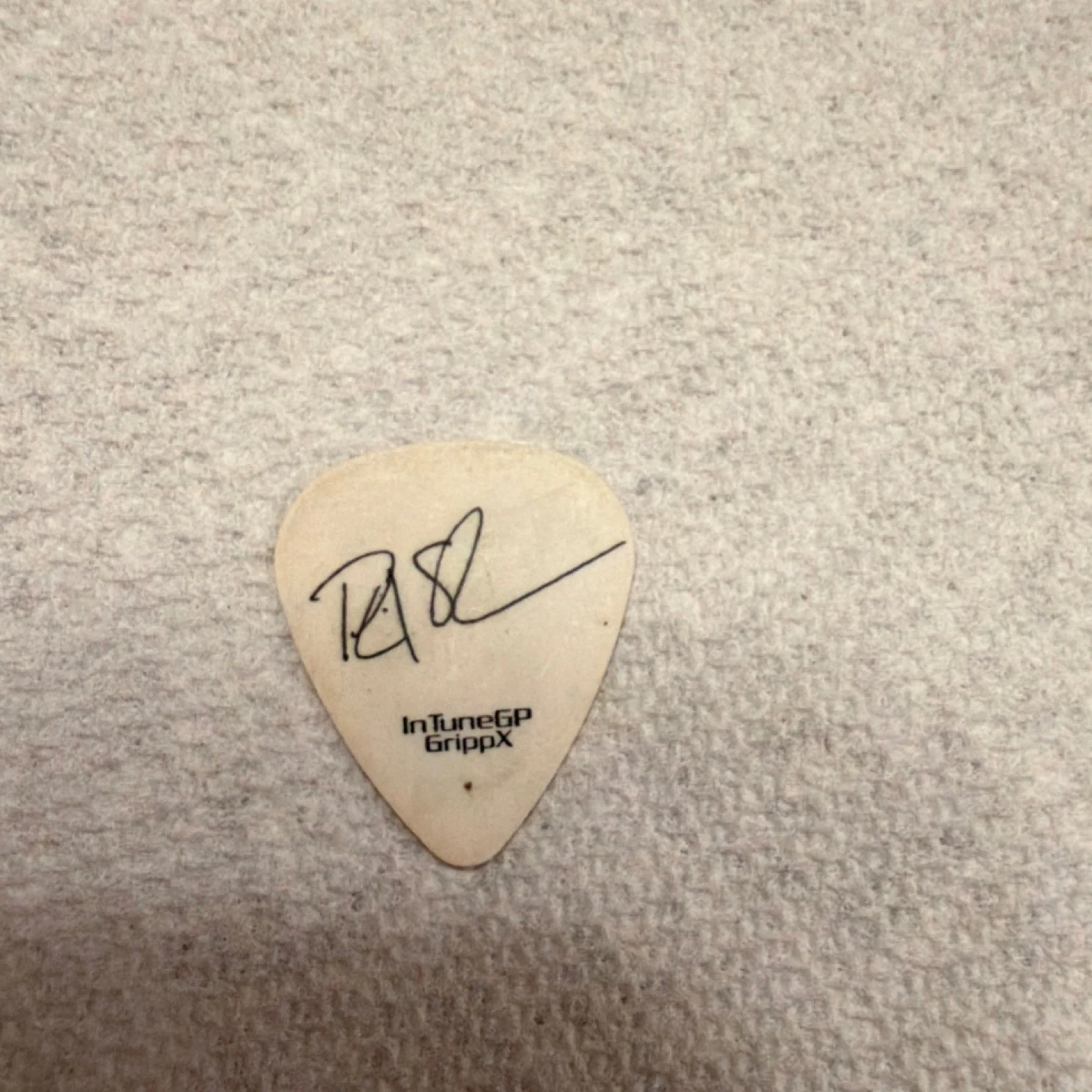 InTuneGP GrippX Autographed Guitar Pick Musician Illustration Original, image 2