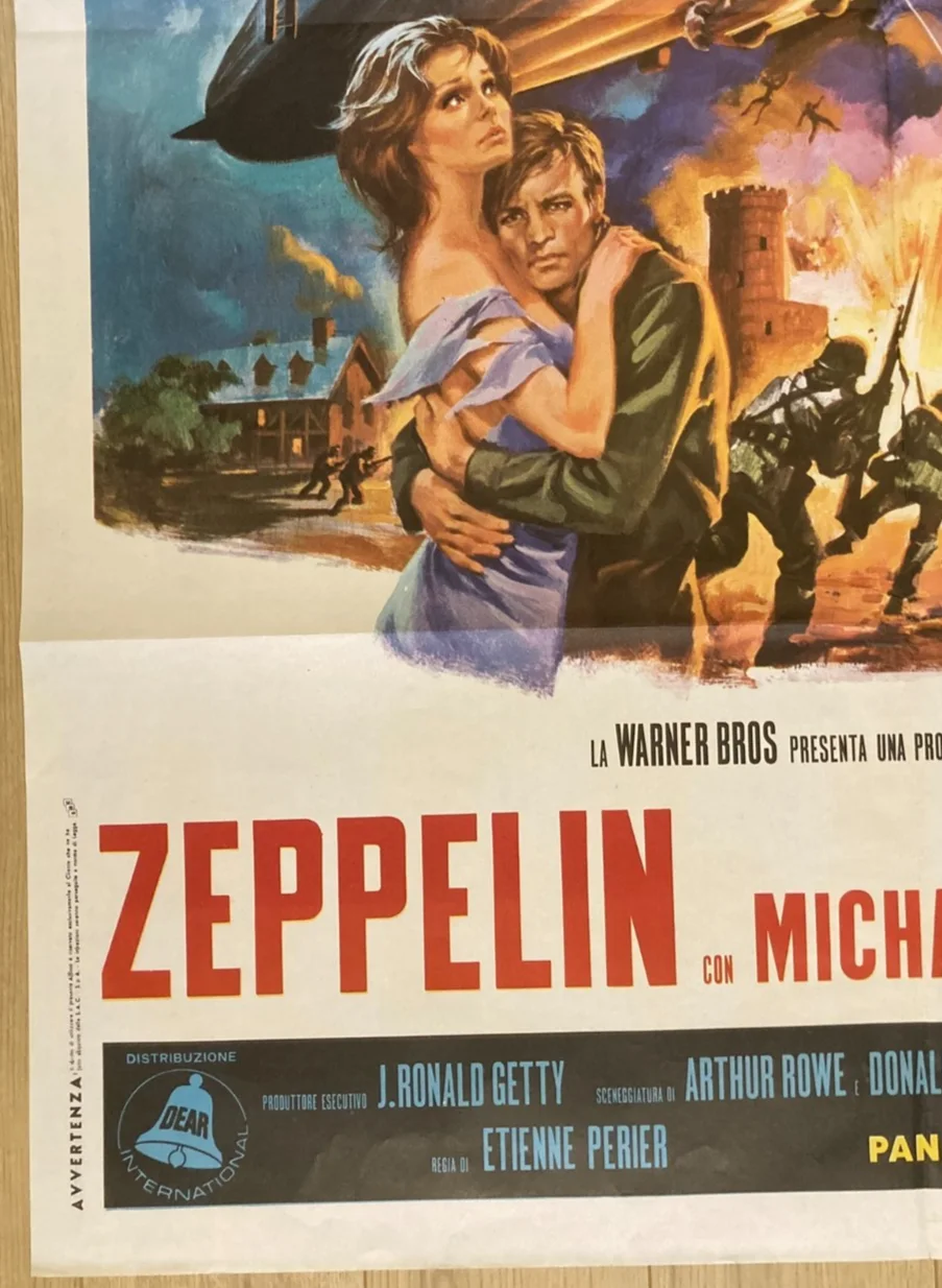 ZEPPELIN 1971 Original Cinema ITALIAN 2 Fogli Movie POSTER 39x55in Chantrell, изображение 4