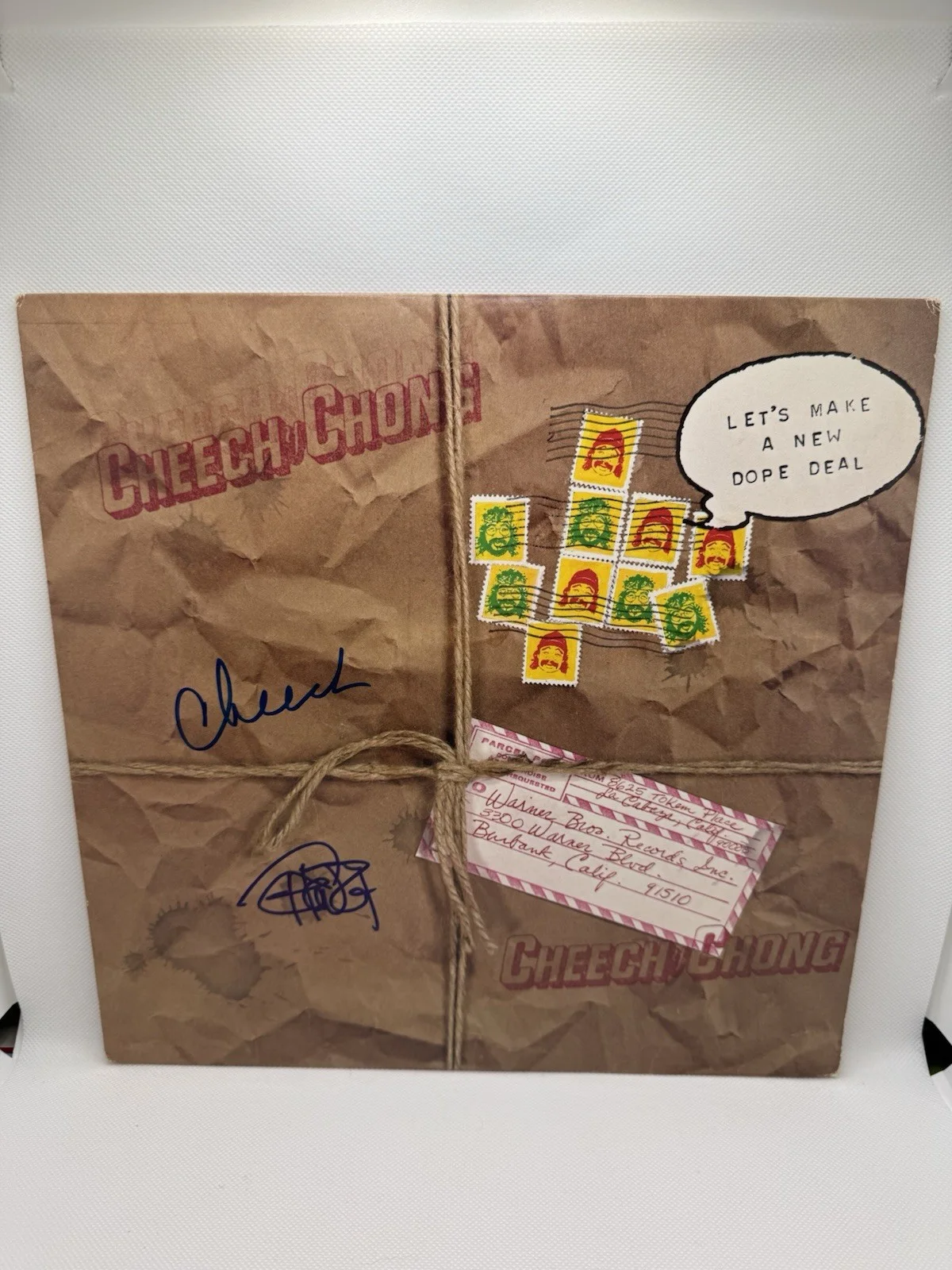 Cheech and Chong — Cheech Marin Tommy Chong Signed Vinyl Let’s Make A New Dope Deal JSA COA Record