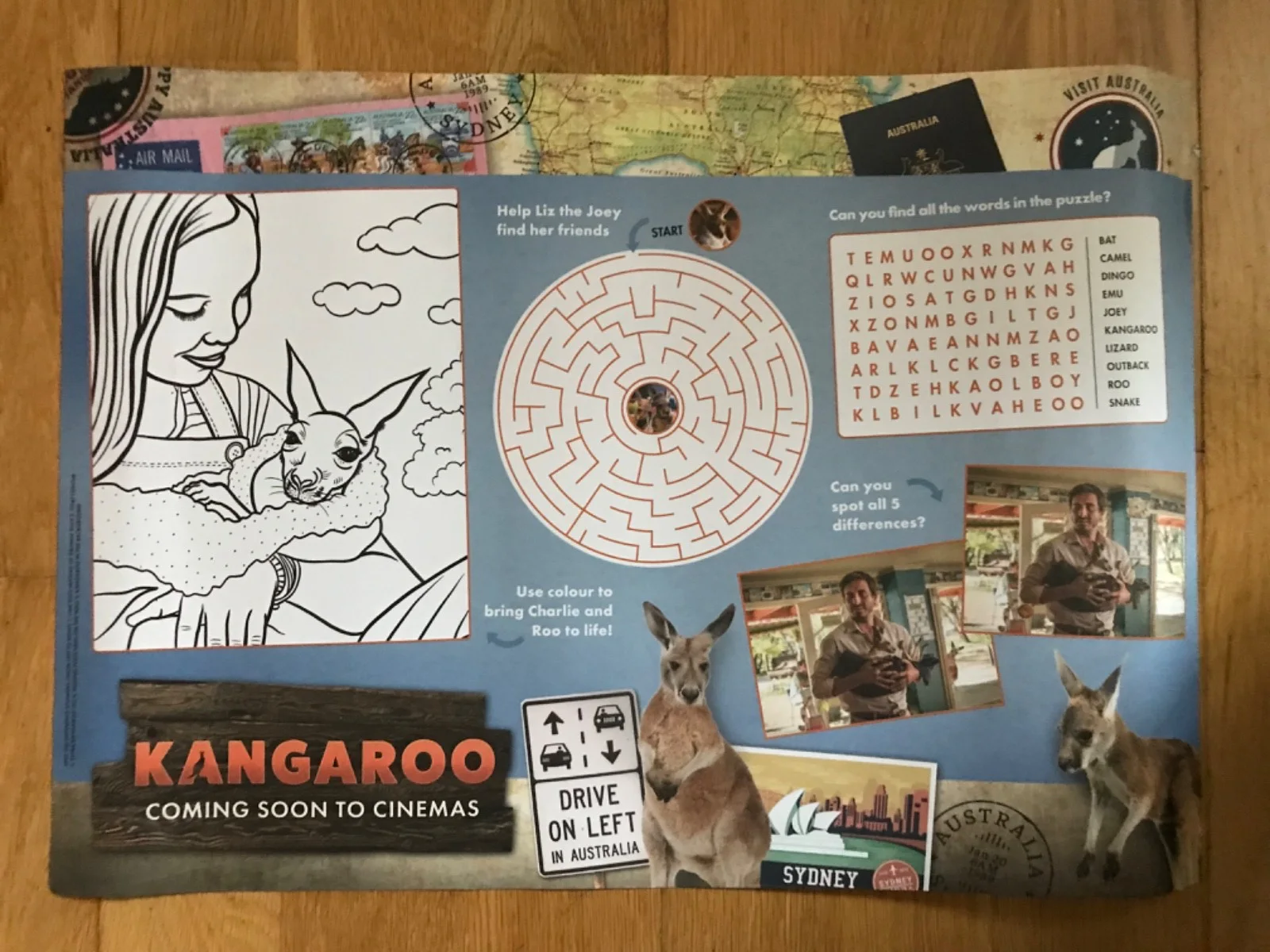 NEW Kangaroo (2026 movie - Paddington) A3 Poster / Activity Sheet, UK exclusive, изображение 2