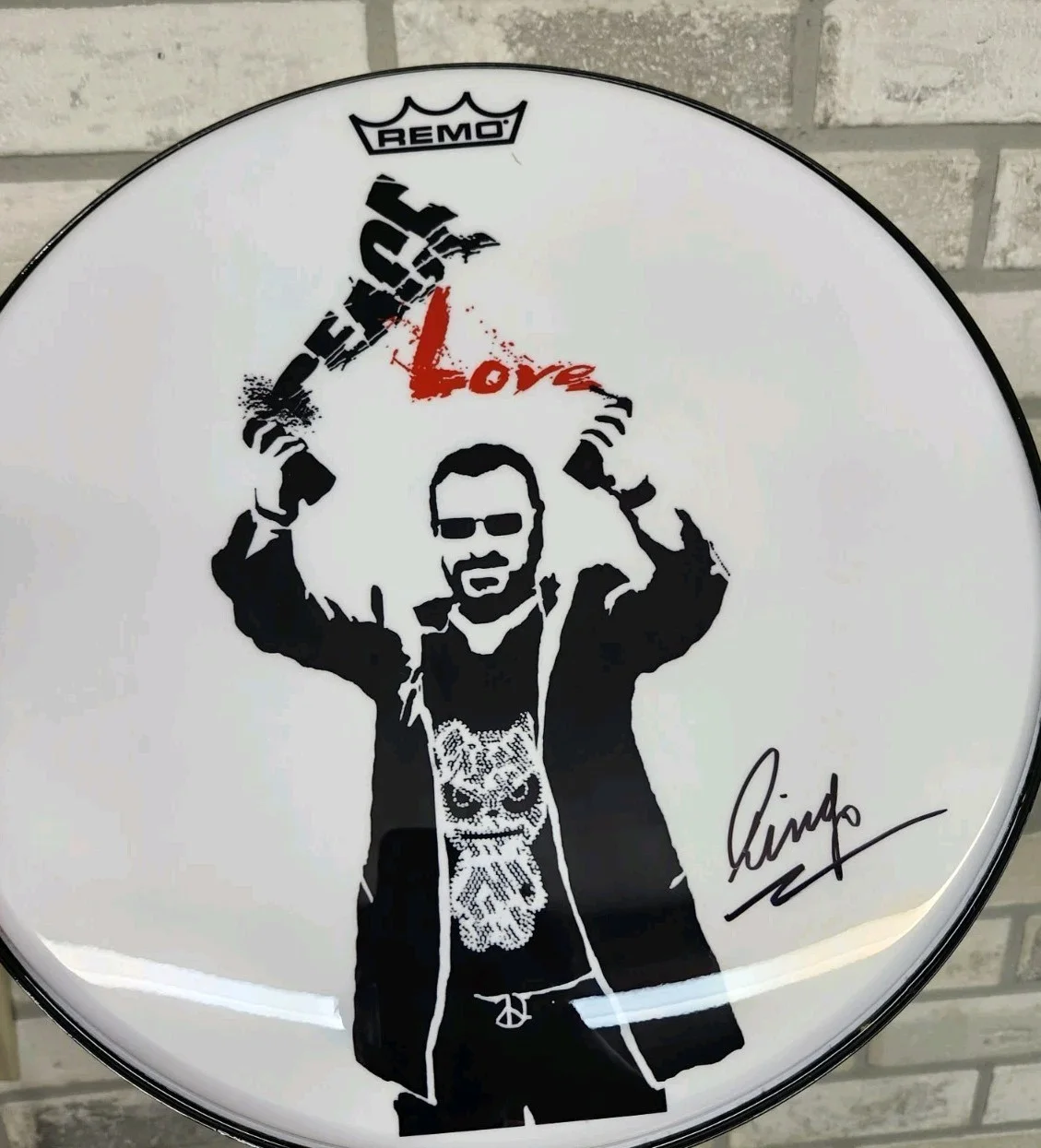 Ringo Starr The Beatles Signed Autograph Drumhead PSA Coa Full Letter Lennon, изображение 4