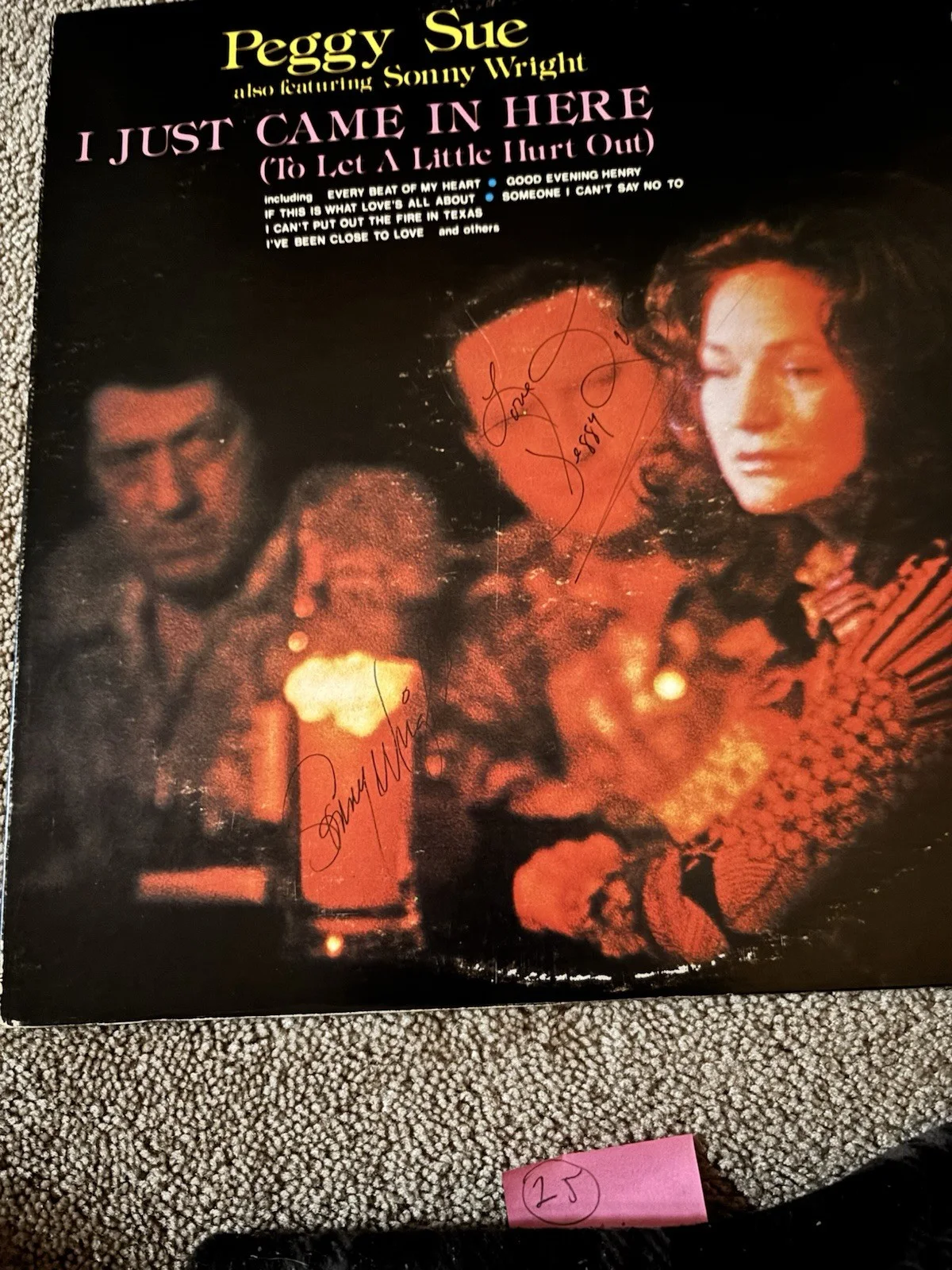 Peggy Sue Autographed I Just Came In Here Record Signed Original, image 4