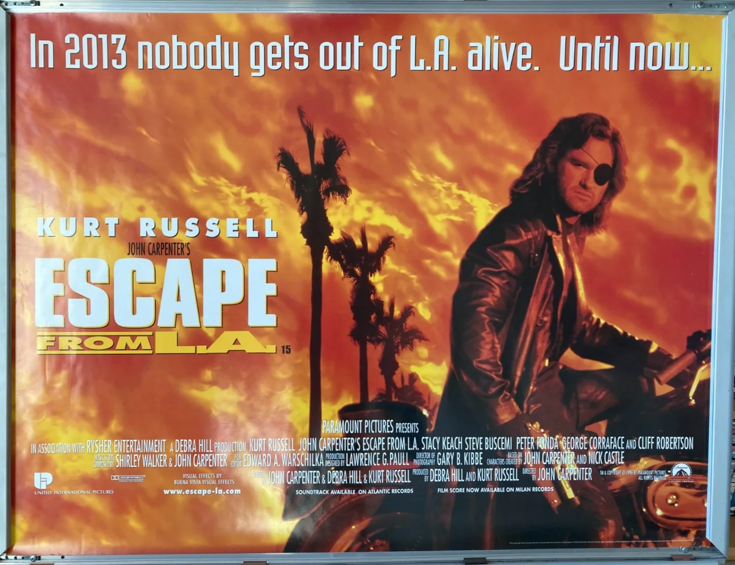 Cinema Poster: ESCAPE FROM LA 1996 (Quad) Kurt Russell John Carpenter, изображение 2