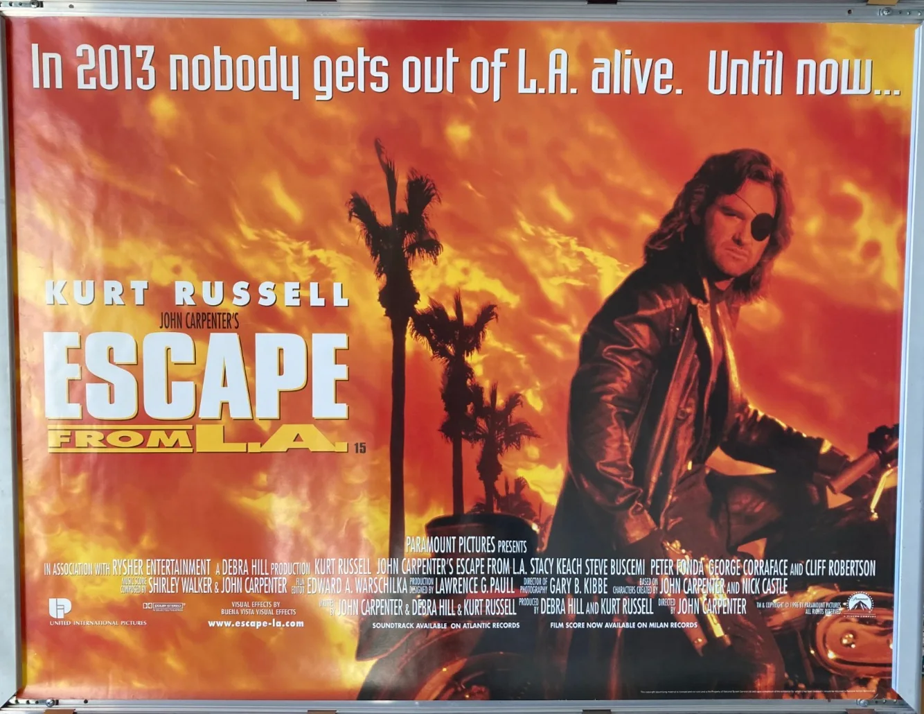 Cinema Poster: ESCAPE FROM LA 1996 (Quad) Kurt Russell John Carpenter, изображение 3