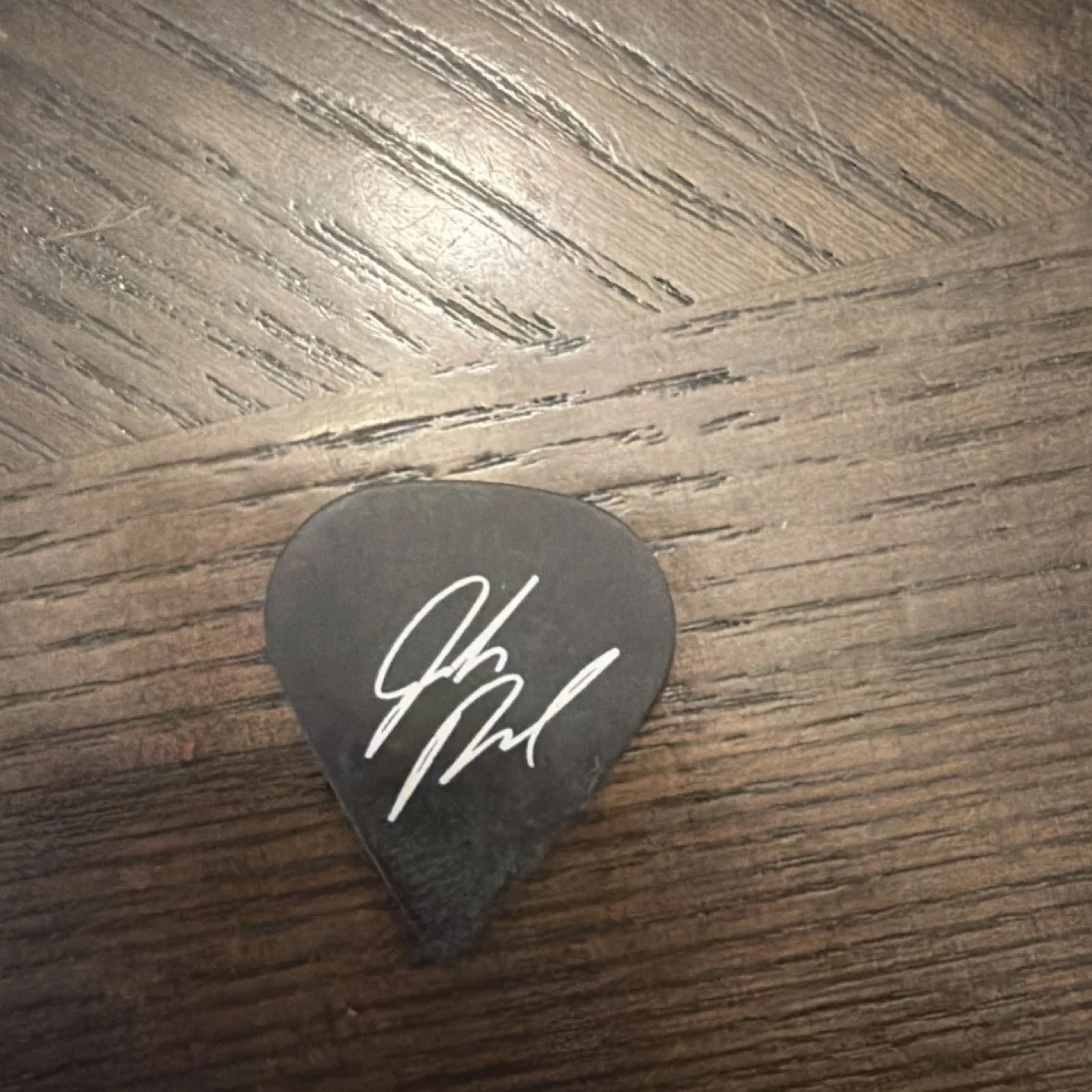 Stone Sour Autographed Guitar Pick Black with Blue/White Design Original, image 2