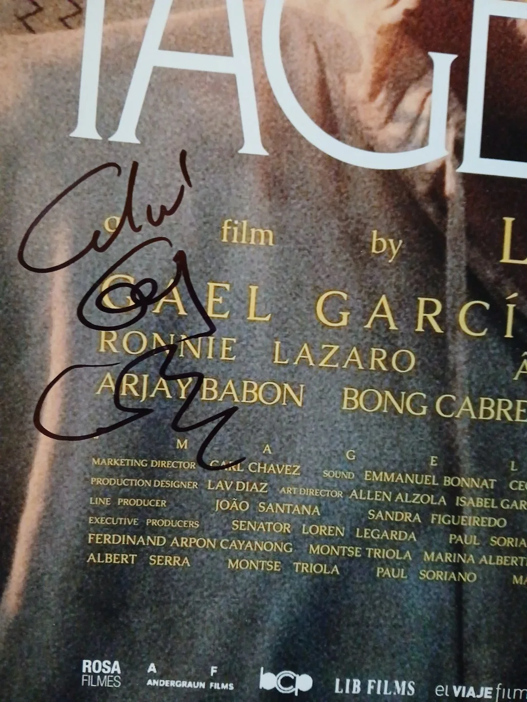 Gael Garcia Bernal — GAEL GARCIA BERNAL Hand Signed MAGELLAN 11x17 Photo 📸 Proof, изображение 3