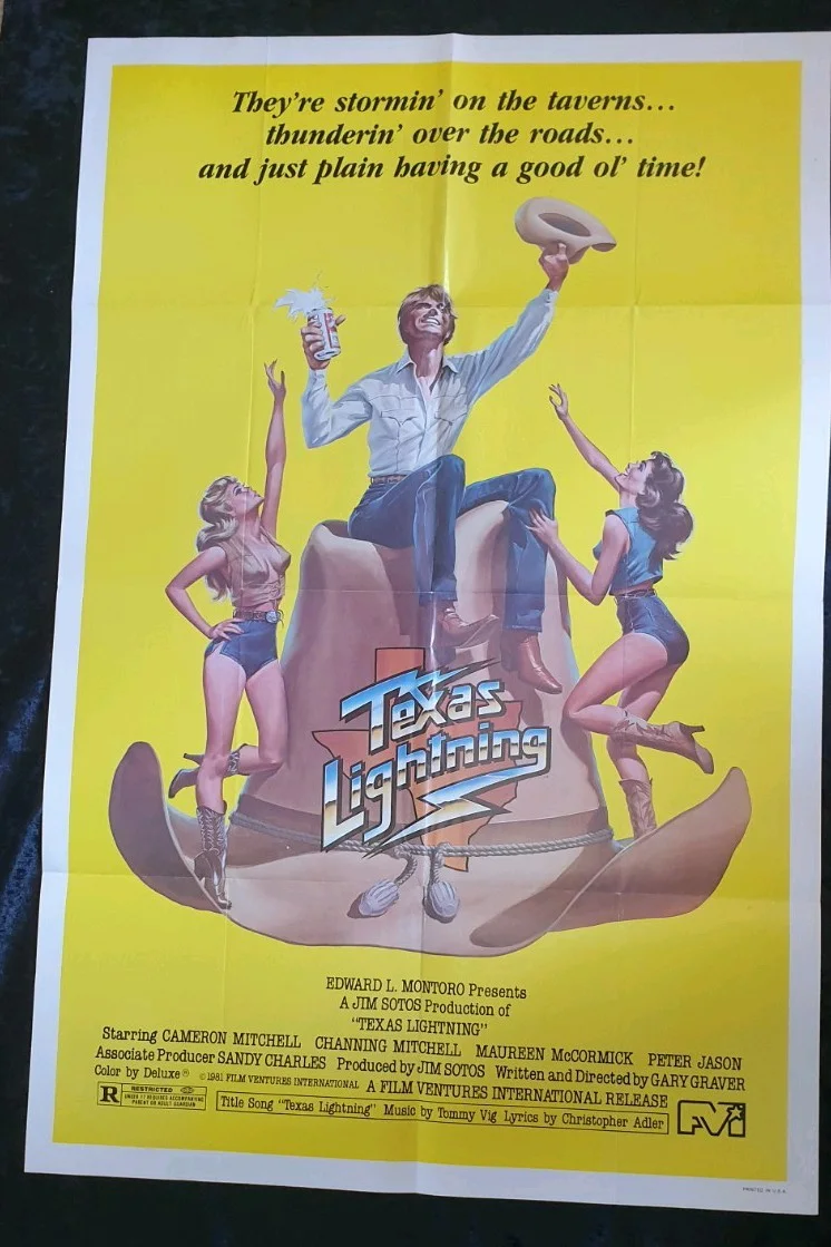 Texas Lightning (1981) Original US One Sheet Movie Poster 41x27 Folded, изображение 3
