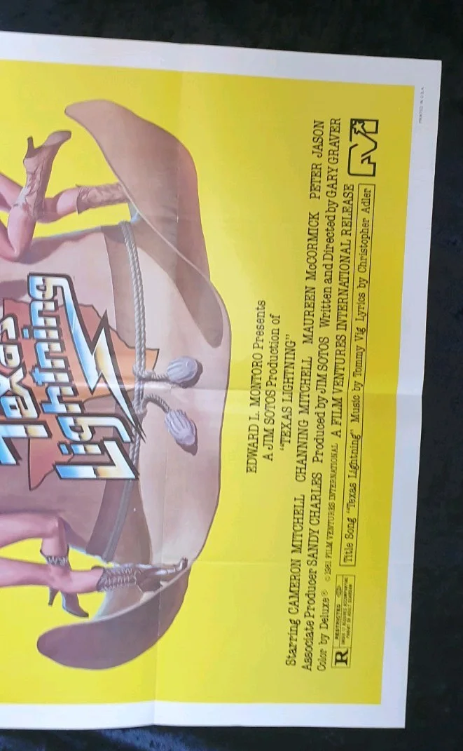 Texas Lightning (1981) Original US One Sheet Movie Poster 41x27 Folded, изображение 4
