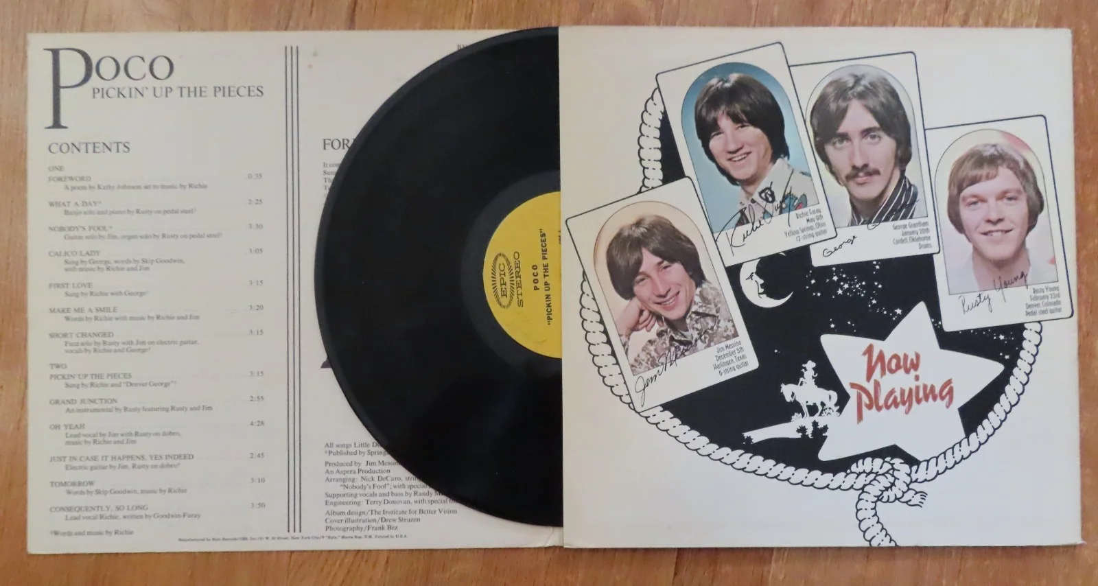 RICHIE FURAY signed POCO "Pickin' Up The Pieces" 1969 Record BUFFALO SPRINGFIELD, изображение 2