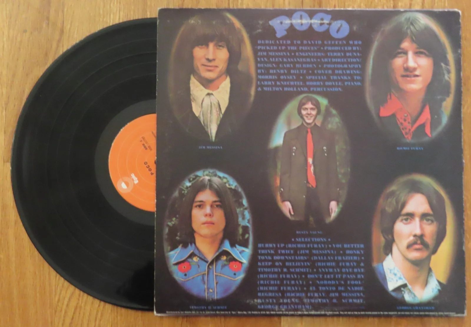 RICHIE FURAY signed POCO 1970 Record / Album COA "Hurry Up" BUFFALO SPRINGFIELD, image 3