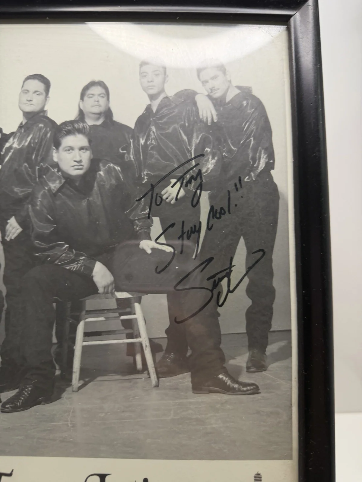 Framed Texas Latino Band Promotional Photo Signed w/ Personal Inscription, изображение 2