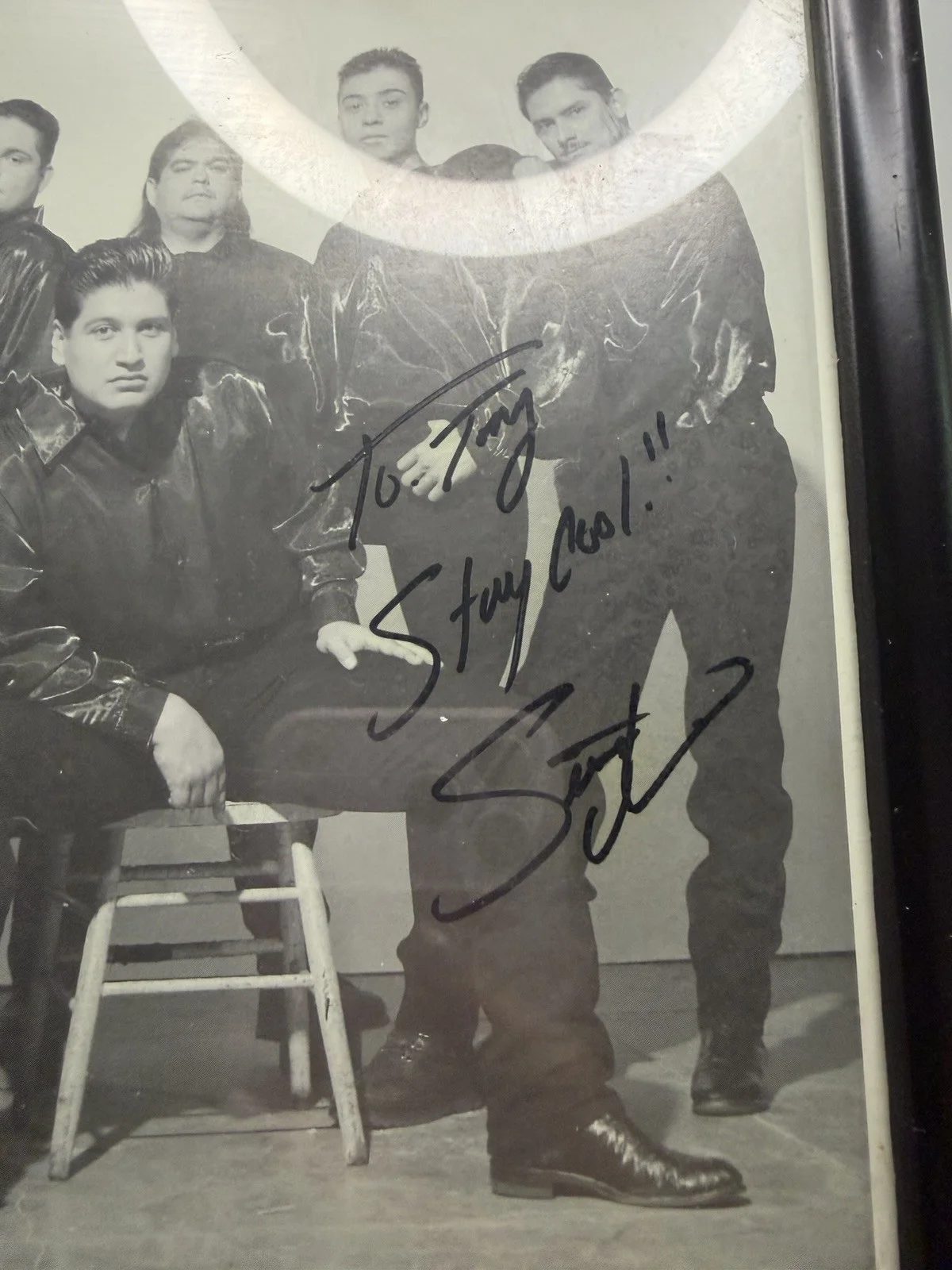 Framed Texas Latino Band Promotional Photo Signed w/ Personal Inscription, изображение 3