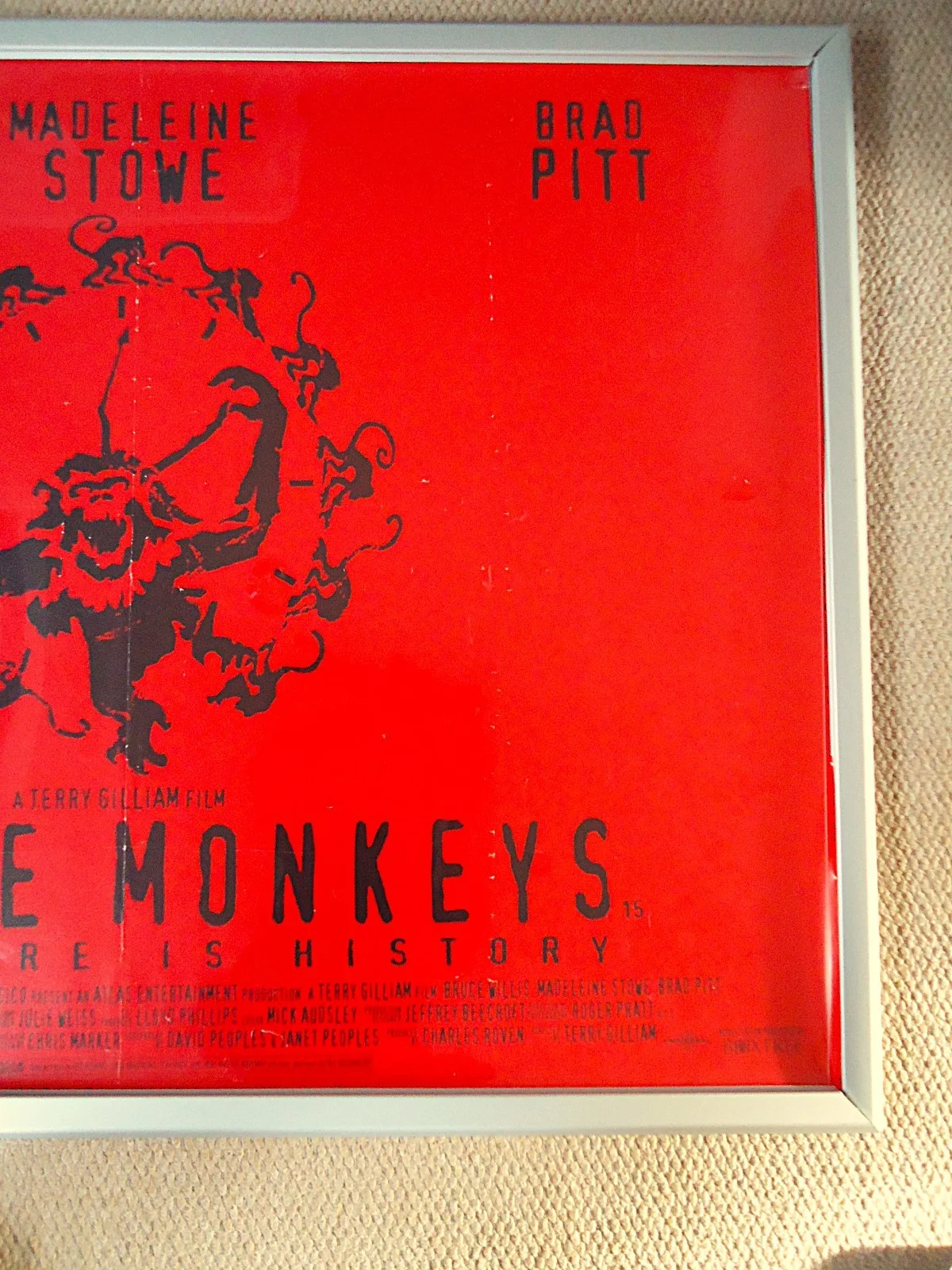 TWELVE MONKEYS UK QUAD MOVIE FILM POSTER95 BRUCEWILLIS ORIGINAL RARE CULT POSTER, изображение 4