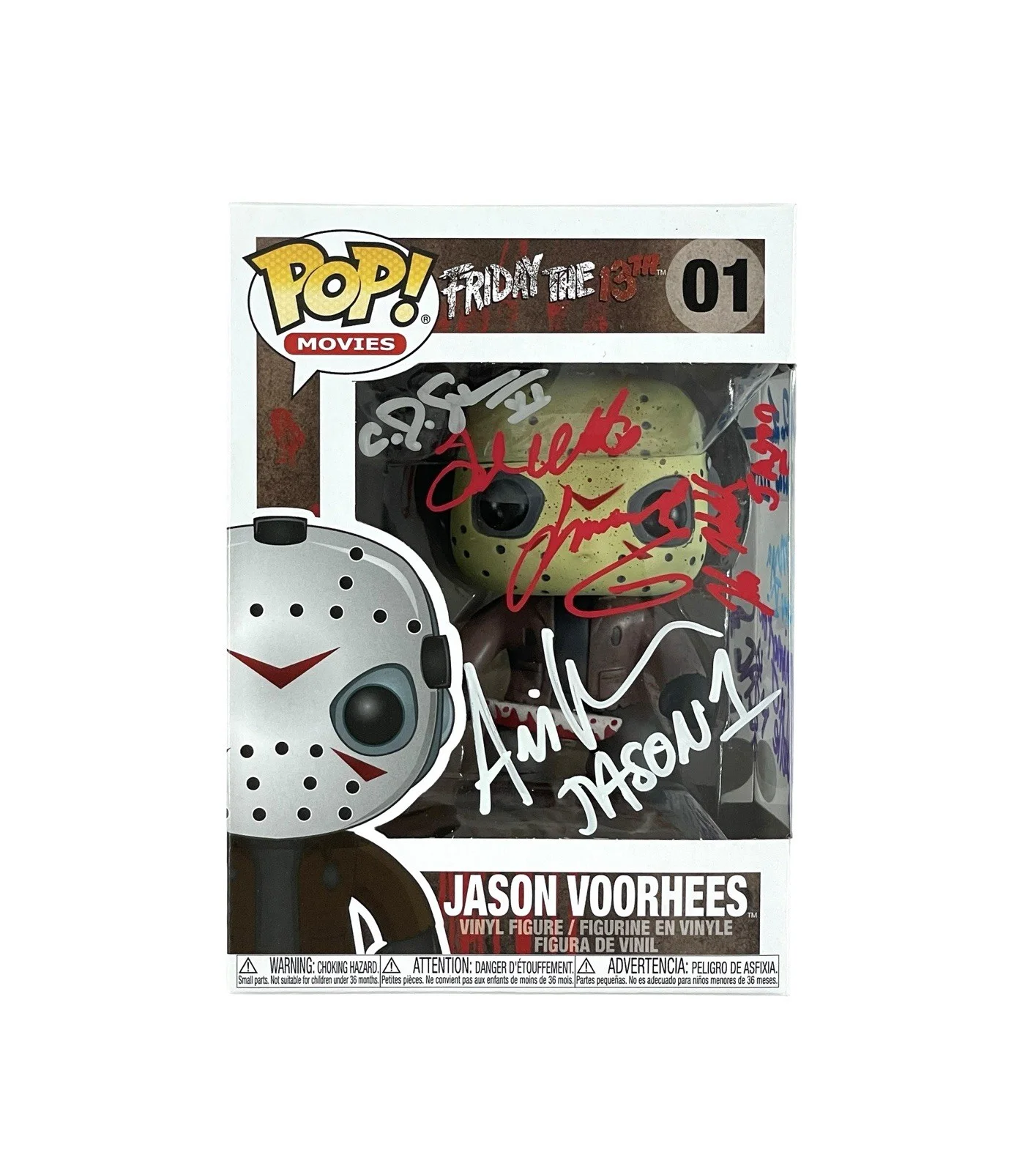 Jason Voorhees — Jason Voorhees Signed Funko Pop By ALL 7 Jasons Friday The 13th JSA LOA Horror, image 3