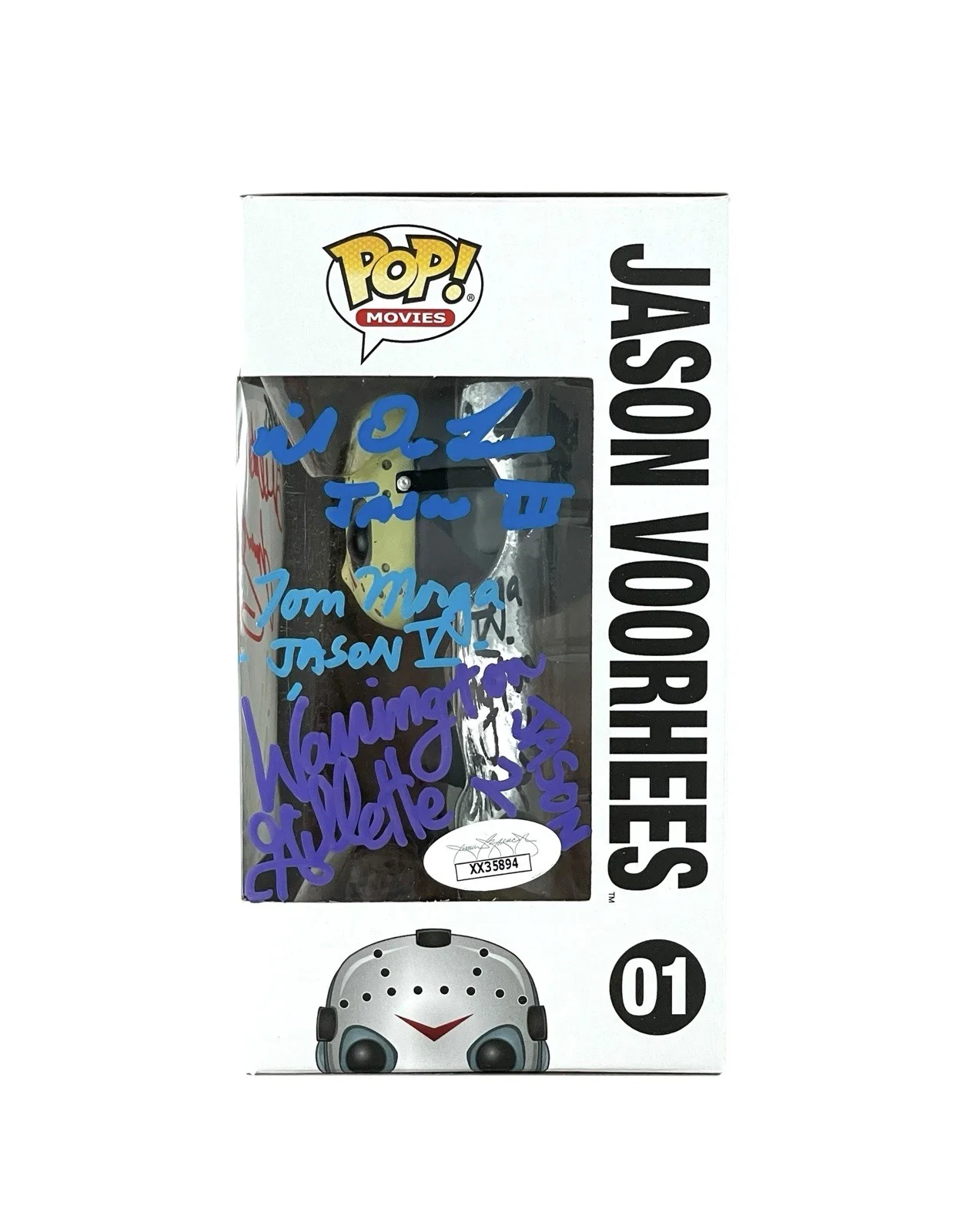 Jason Voorhees — Jason Voorhees Signed Funko Pop By ALL 7 Jasons Friday The 13th JSA LOA Horror, image 4