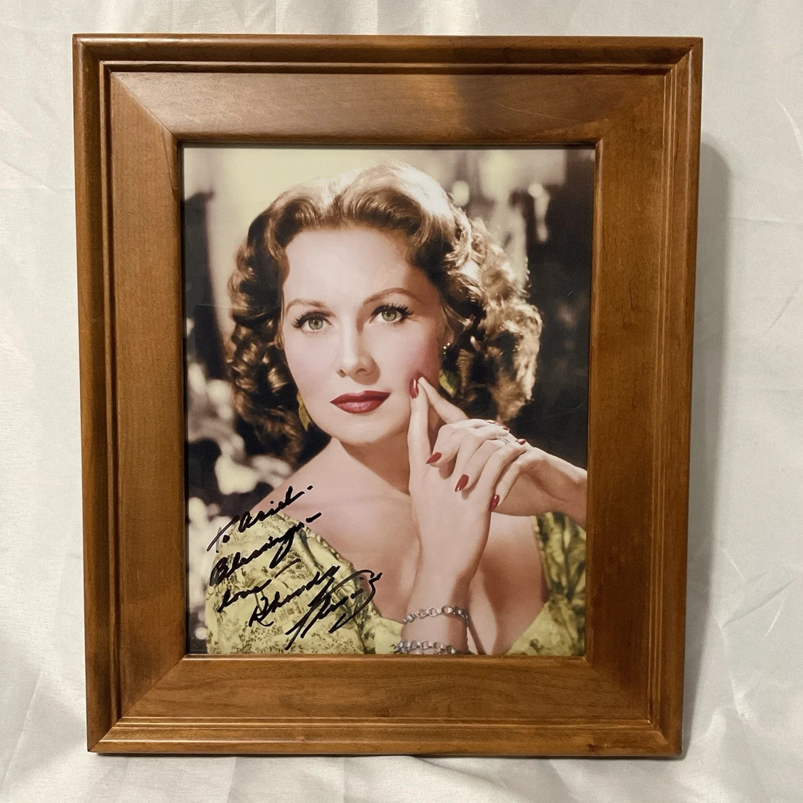 Rhonda Fleming — RHONDA FLEMING Autograph Signed 8 x 10 PHOTO SPELLBOUND Actress AUTHENTIC Framed, изображение 3