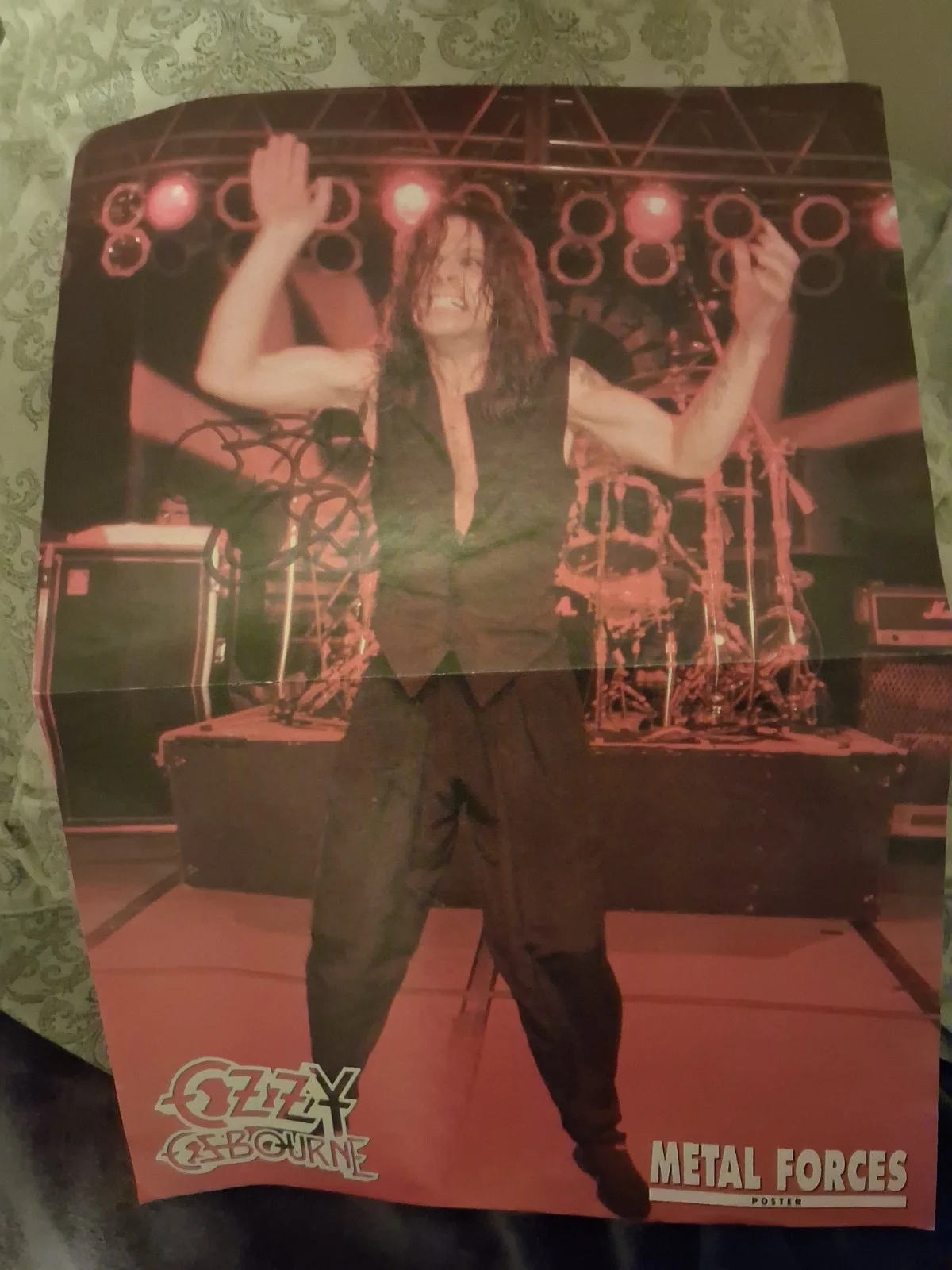 HAND Signed OZZY OSBOURNE-1989 MAGAZINE POSTER.+ NO REST FOR THE WICKED. FLyer, image 4