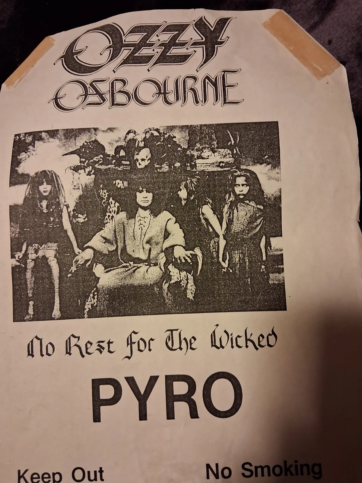 HAND Signed OZZY OSBOURNE-1989 MAGAZINE POSTER.+ NO REST FOR THE WICKED. FLyer, image 5