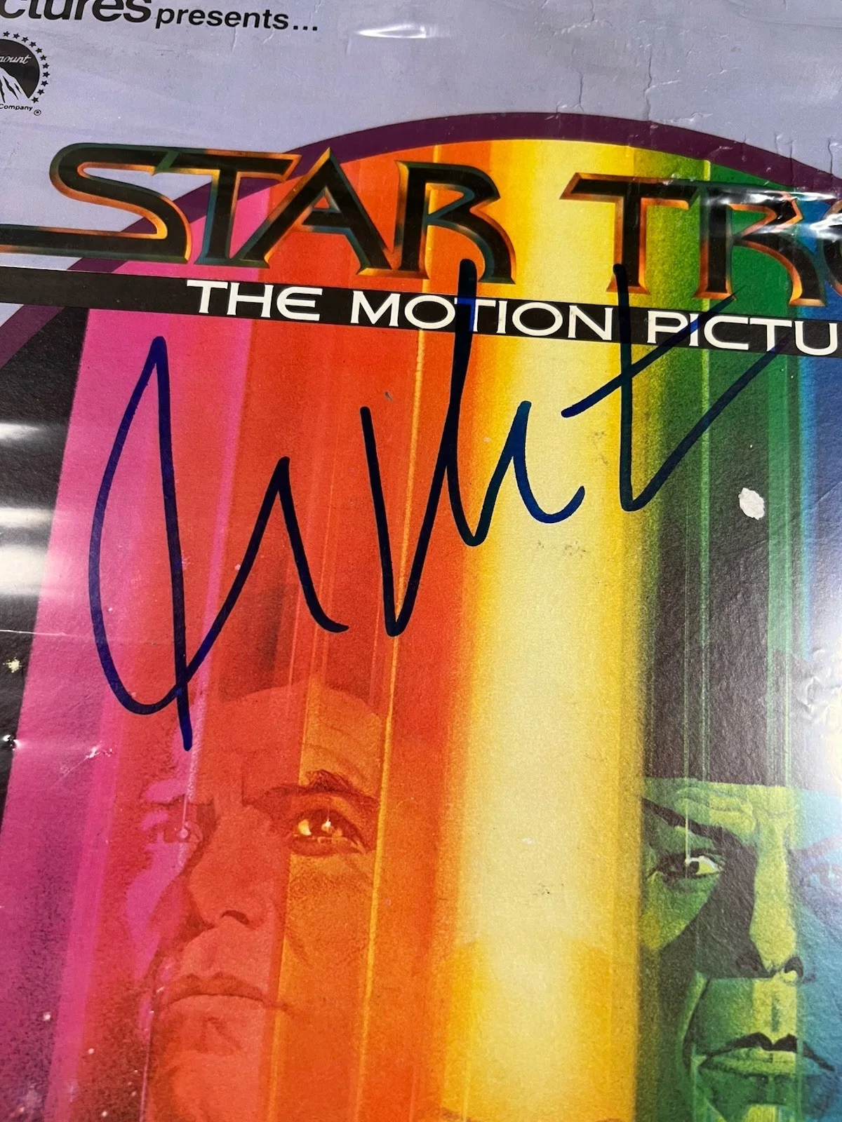 William Shatner Autograph On Star Trek Video Disk Cover With COA Captain Kirk, изображение 2