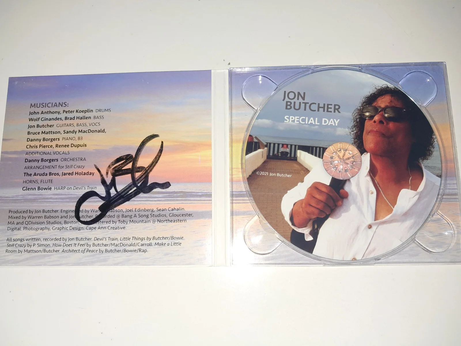Jon Butcher Signed Autographed Special Day CD Boston Axis. Signed 2 Times!, image 2
