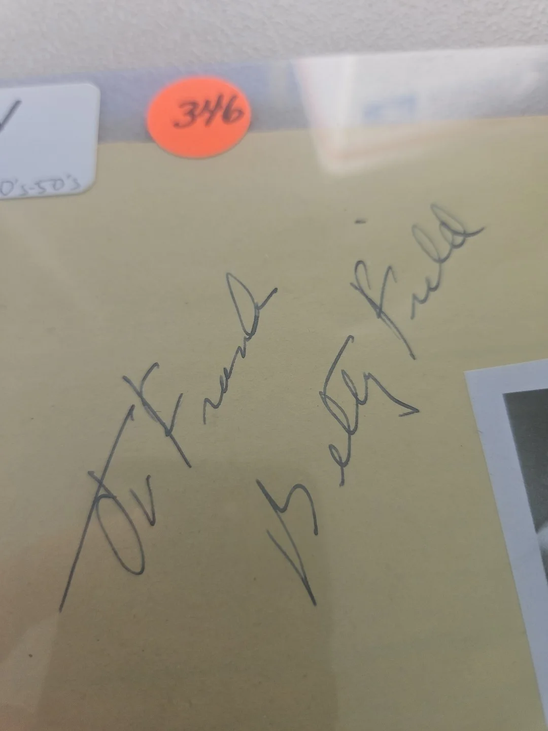 betty field — Betty Field Signed Piece Of Paper Film & Stage Actress 40's & 50's, изображение 2