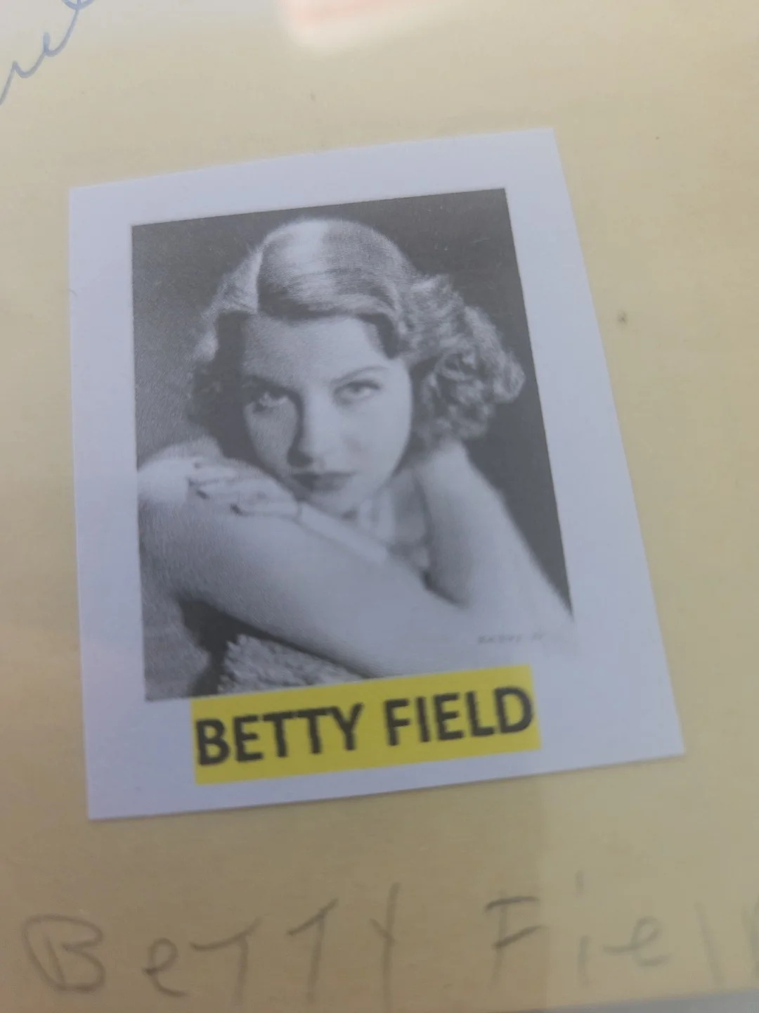 betty field — Betty Field Signed Piece Of Paper Film & Stage Actress 40's & 50's, изображение 4