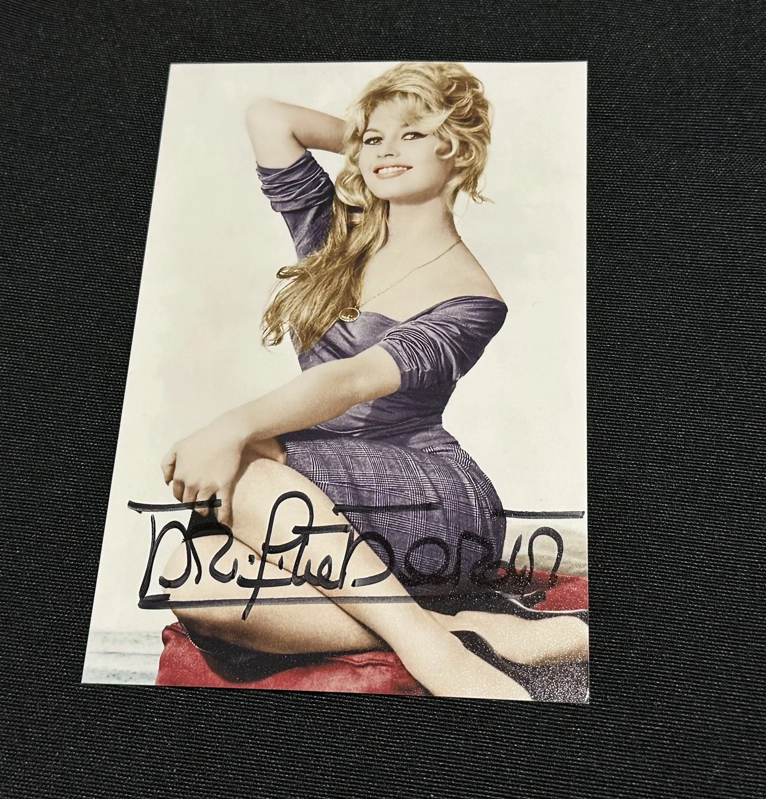 SEE TITLE — BRIGITTE BARDOT Signed 4x6 Photo sexy actress model French Paris