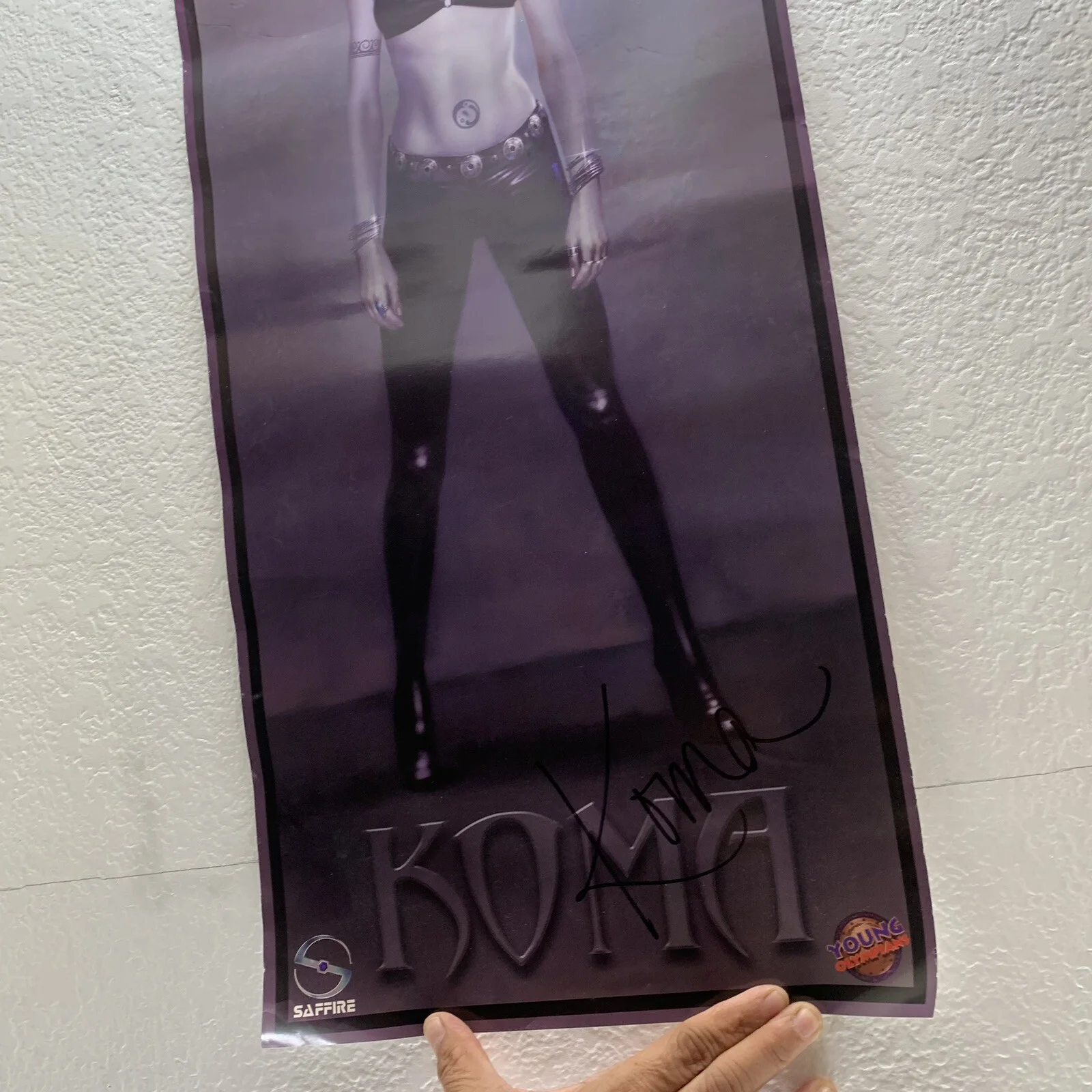 KOMA — Vintage Shazam/ Isis? Koma Signed Poster 24X11, image 2