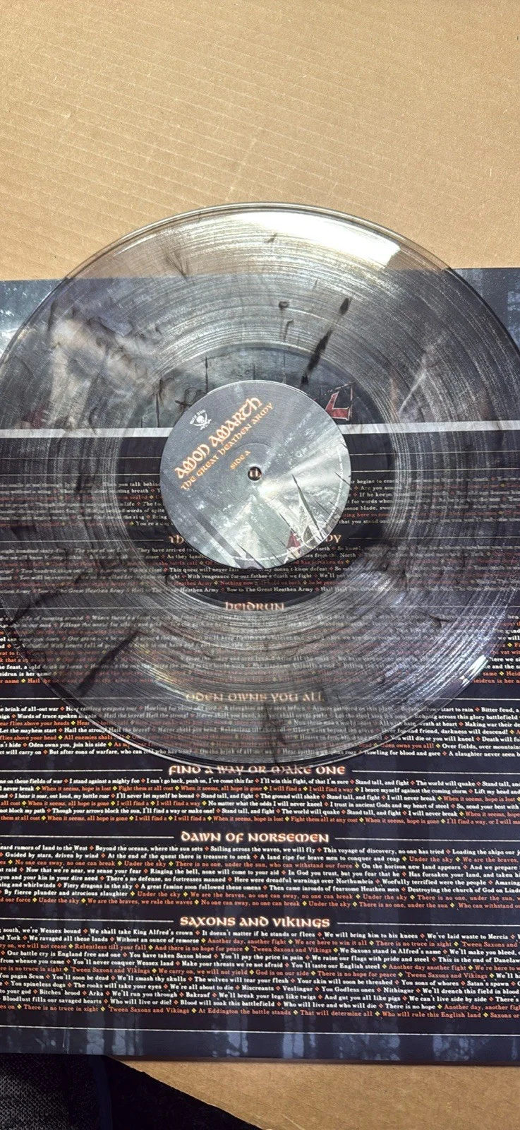 Amon Amarth The Great Heathen Army Autographed Original Vinyl Record, изображение 3