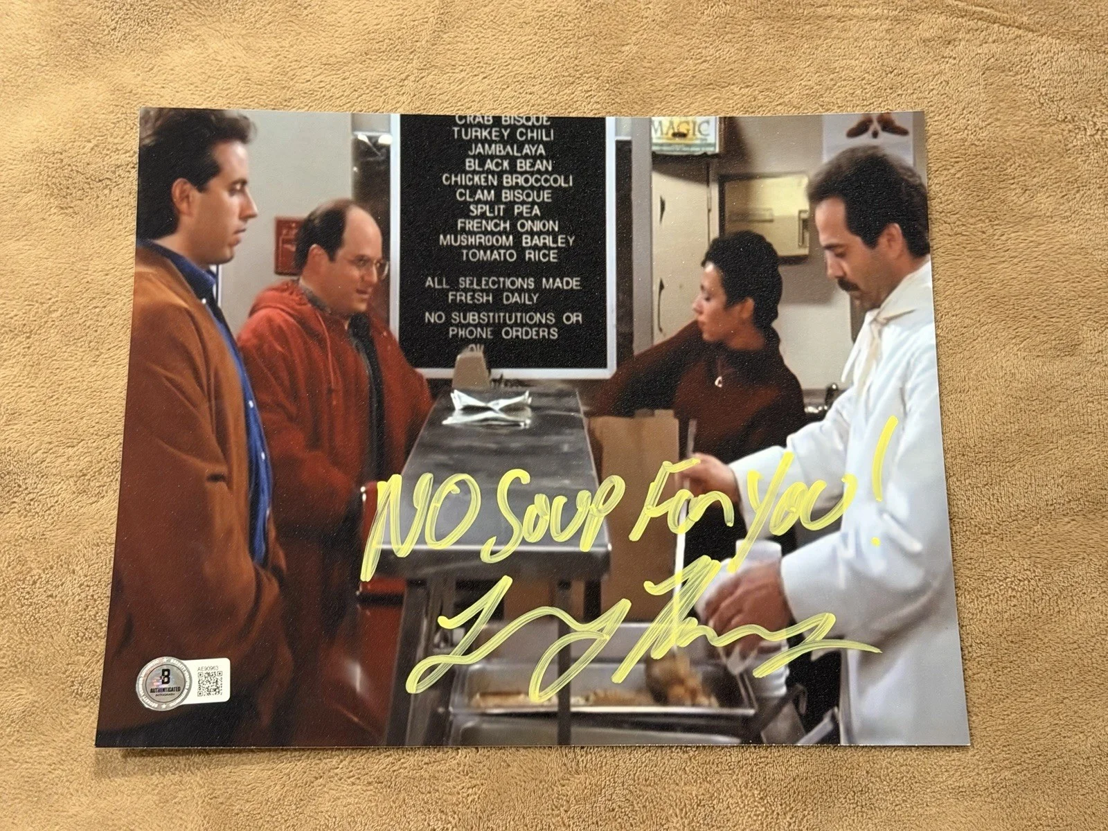 Larry Thomas — Larry Thomas Signed 8x10 Photo Soup Nazi BAS Jerry Seinfeld Autograph Authentic
