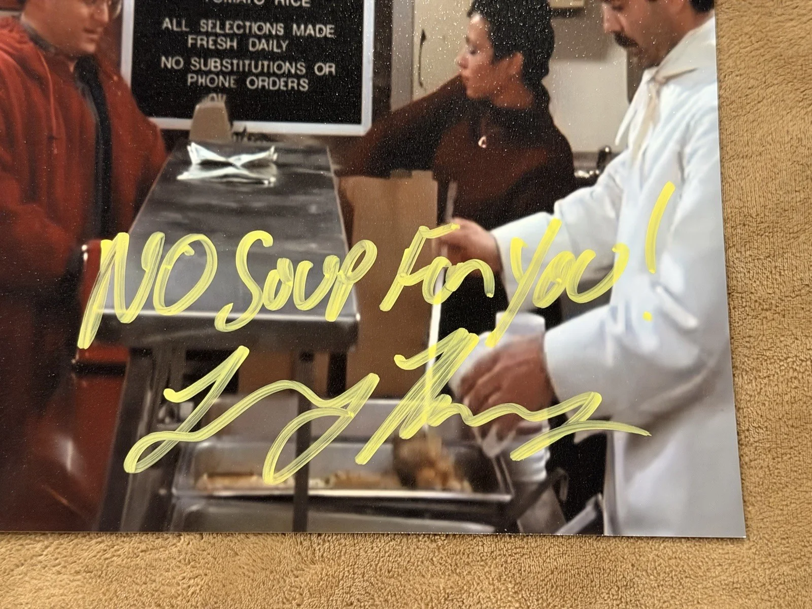 Larry Thomas — Larry Thomas Signed 8x10 Photo Soup Nazi BAS Jerry Seinfeld Autograph Authentic, изображение 2
