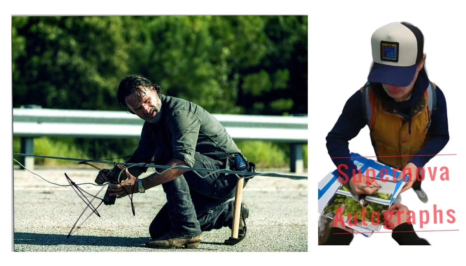Andrew Lincoln — Andrew Lincoln Signed Autograph The Walking Dead Photo with Exact Photo Proof