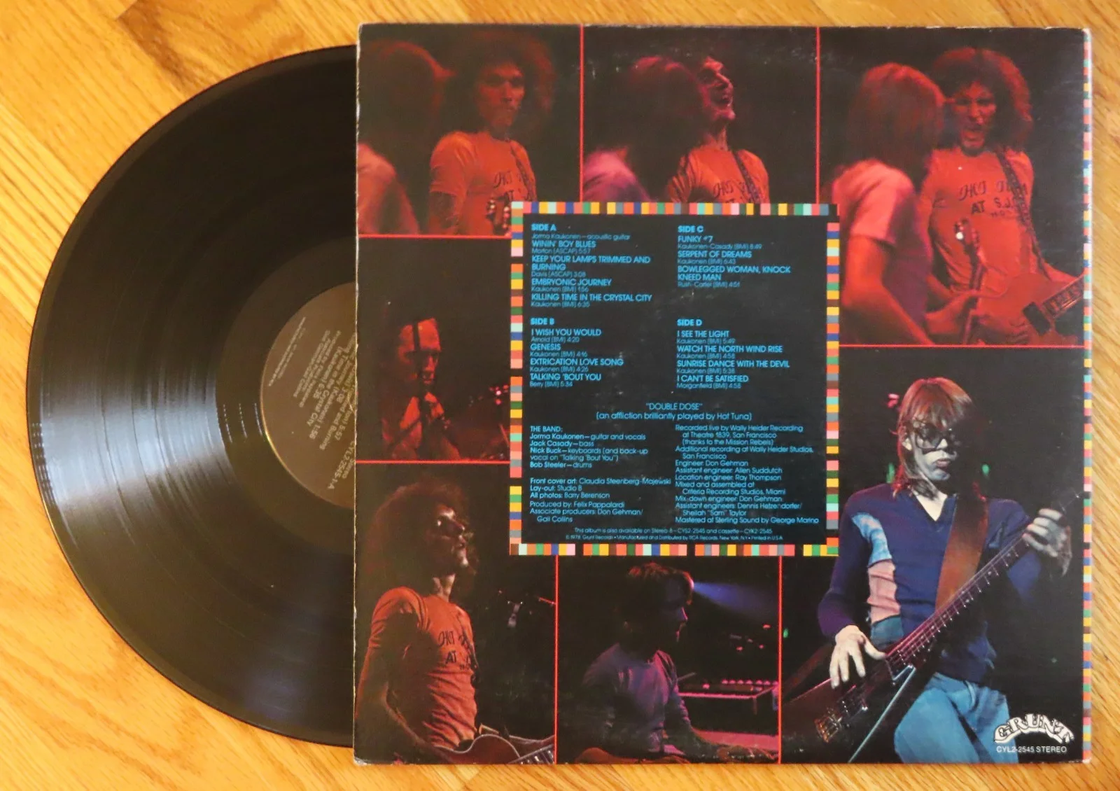 JACK CASADY & JORMA KAUKONEN of HOT TUNA signed DOUBLE DOSE Records AIRPLANE, изображение 4