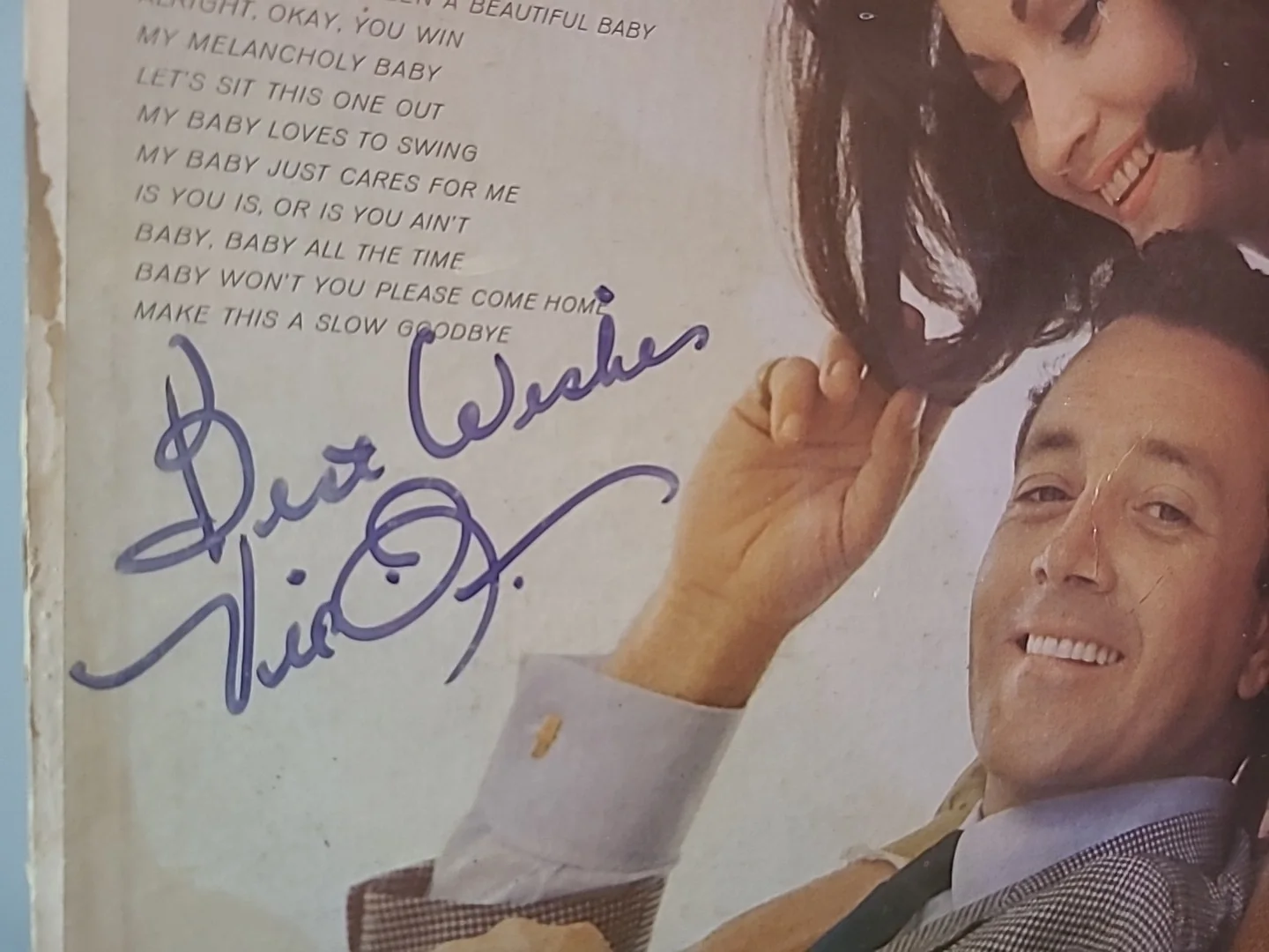 Vic Damone — VIC DAMONE Signed Record Album AUTOGRAPHED 1960s Pop, image 2