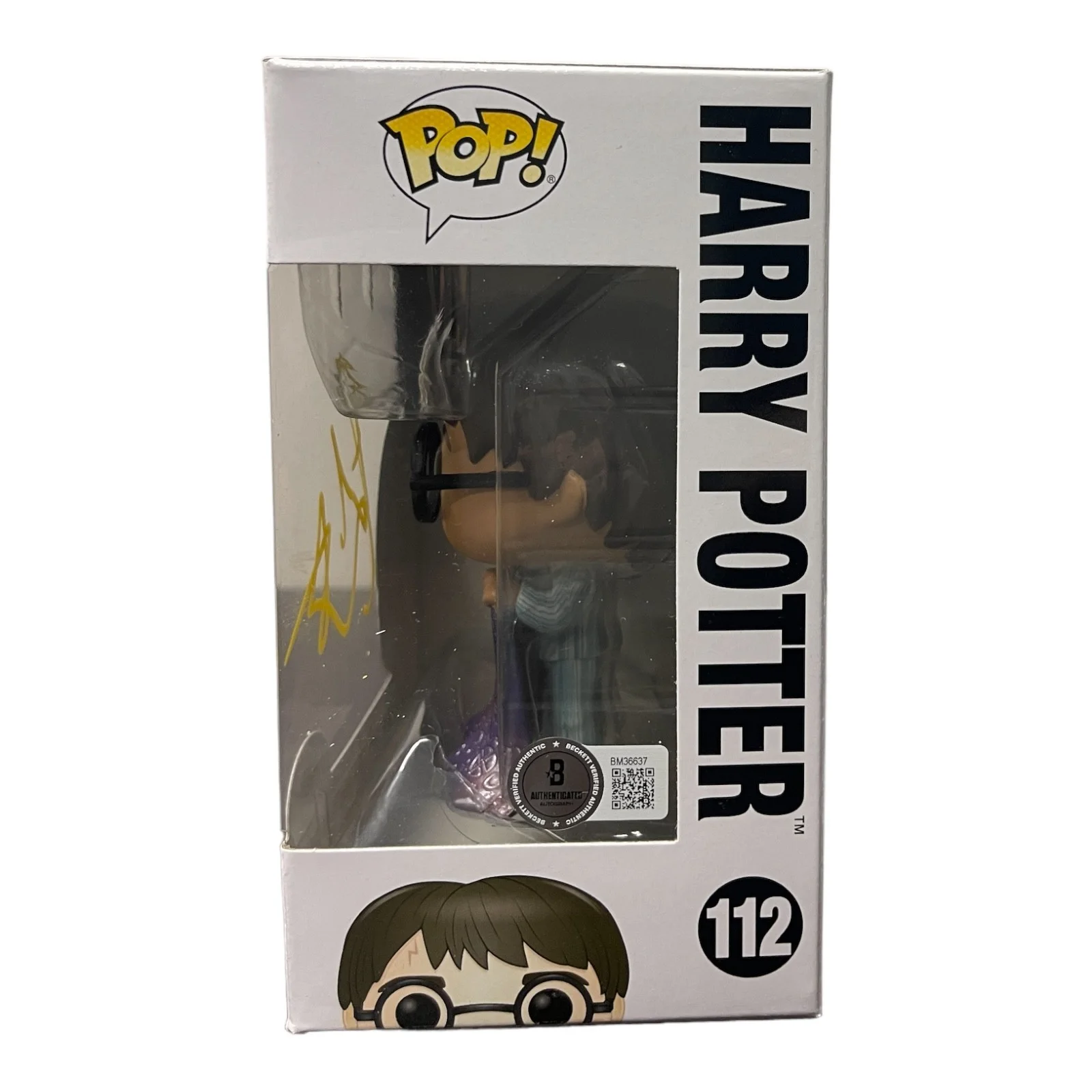 DANIEL RADCLIFFE — DANIEL RADCLIFFE SIGNED AUTOGRAPH FUNKO POP 112 HARRY POTTER BECKETT BAS COA, image 2