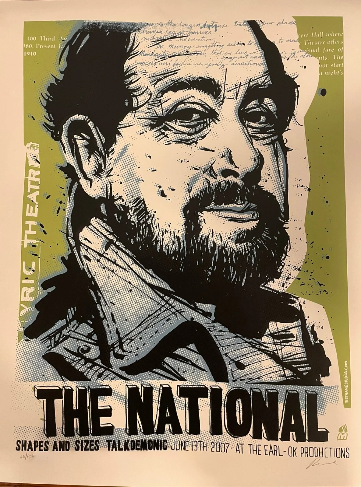 The National Signed Limited Edition Concert Poster 23x17 Methane Studios 66/150, image 2