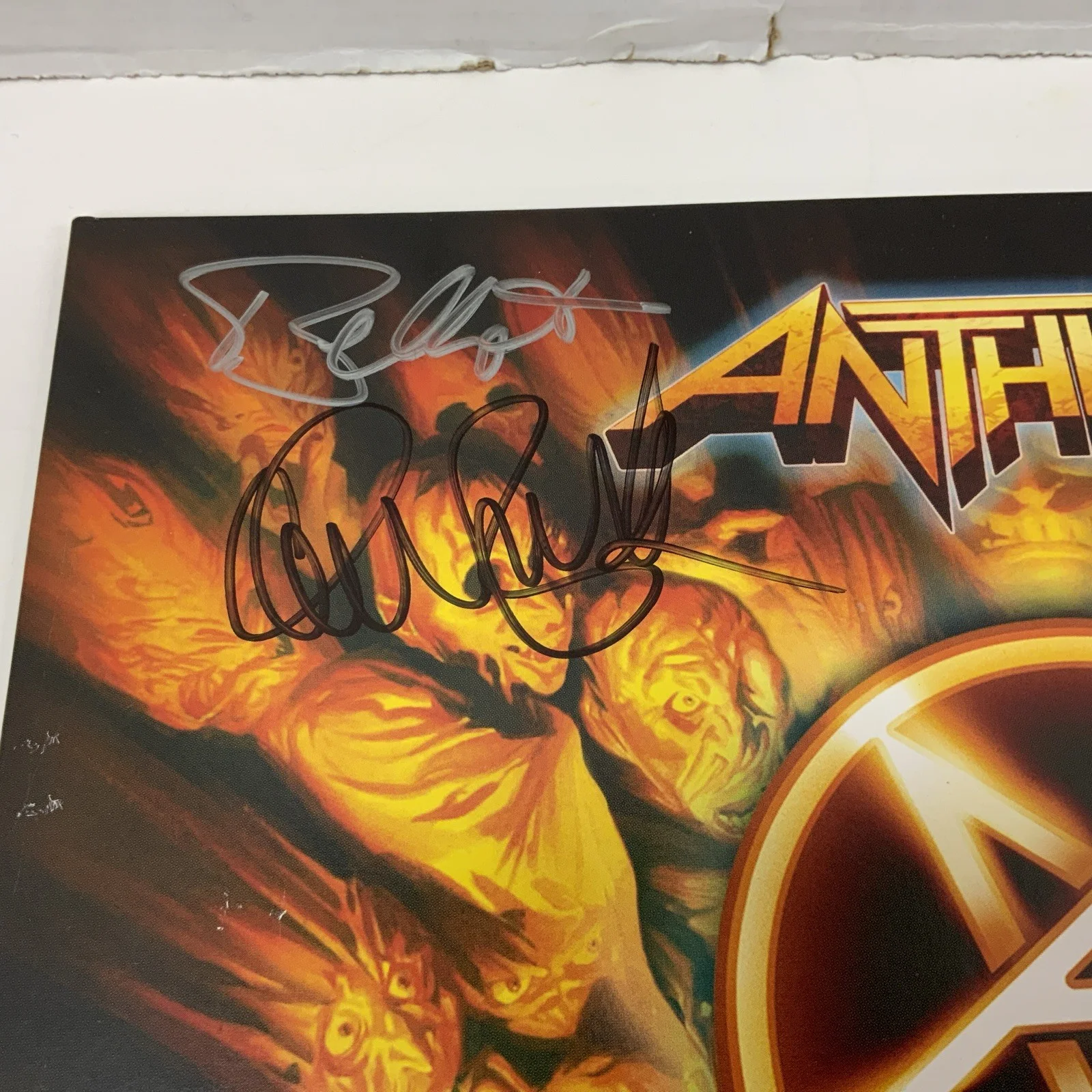 2011 Anthrax Worship Music LP JSA AK65790 Signed By 5 Members N.M. / V.G.+, изображение 2