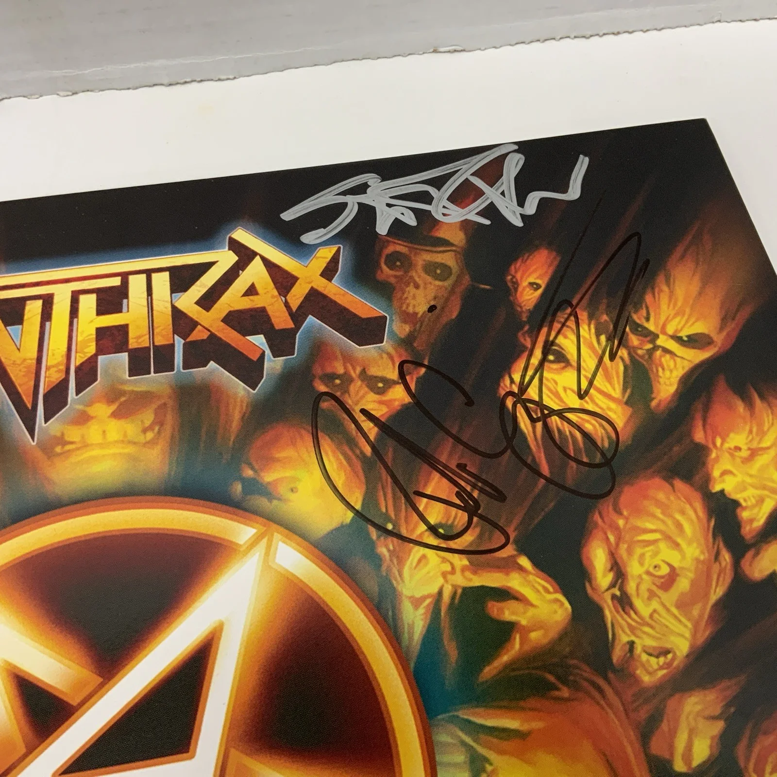 2011 Anthrax Worship Music LP JSA AK65790 Signed By 5 Members N.M. / V.G.+, изображение 3