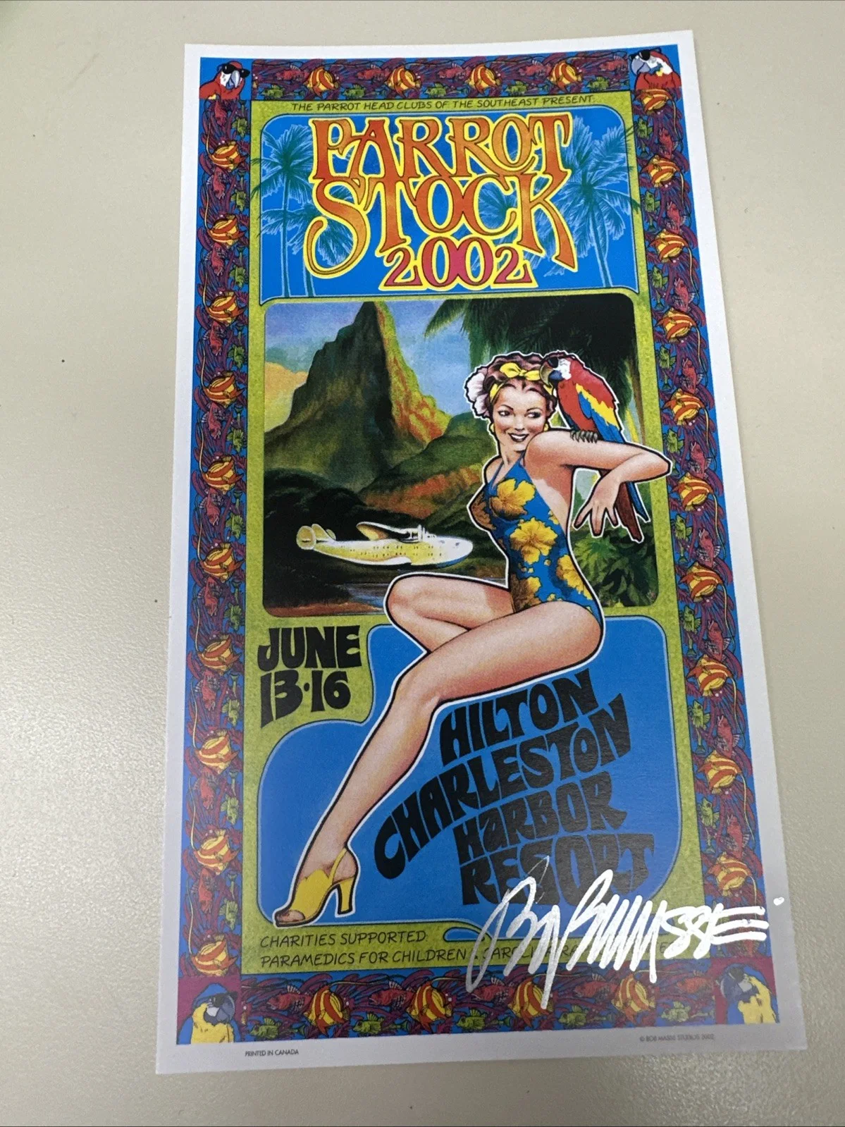 Jimmy Buffett Autographed Poster Card 8” X 4.5”, image 2
