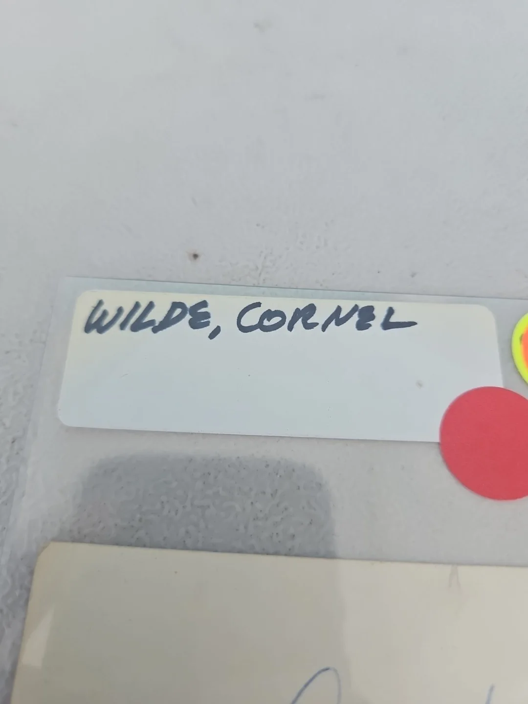 cornel wilde — Cornel Wilde signed 3x5 index card, image 4