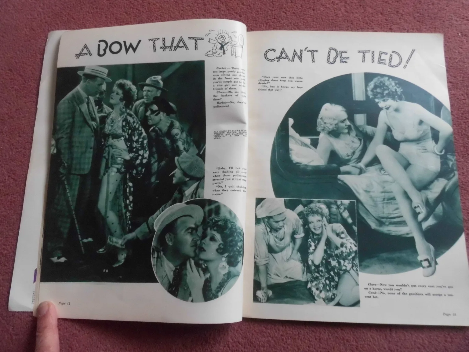 FILM FUN (1934) US mag ENOCH BOLLES COVER, CLARA BOW, изображение 2